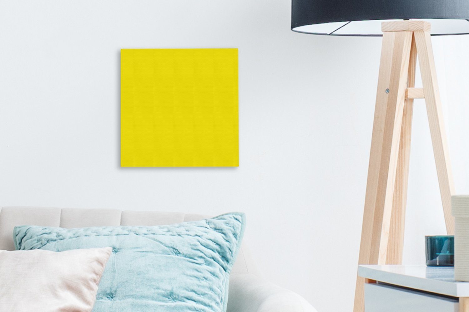 OneMillionCanvasses® Leinwandbild Gelb - Zitrone Neon (1 Bilder St), für - Schlafzimmer bunt Leinwand - Wohnzimmer Muster