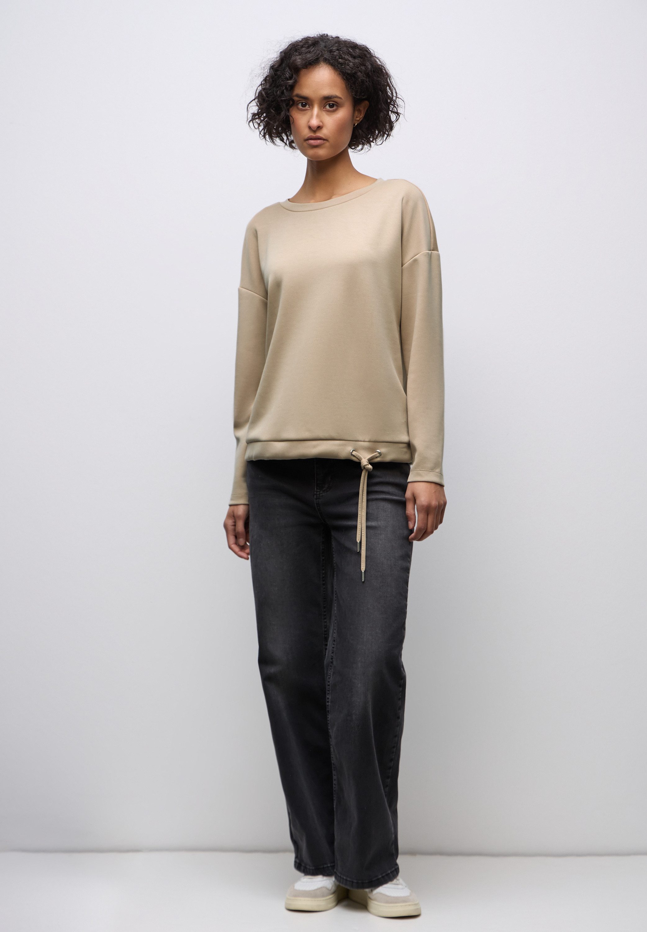 STREET ONE Langarmshirt mit Tunnelzug am Saum – Bild 4 von 5
