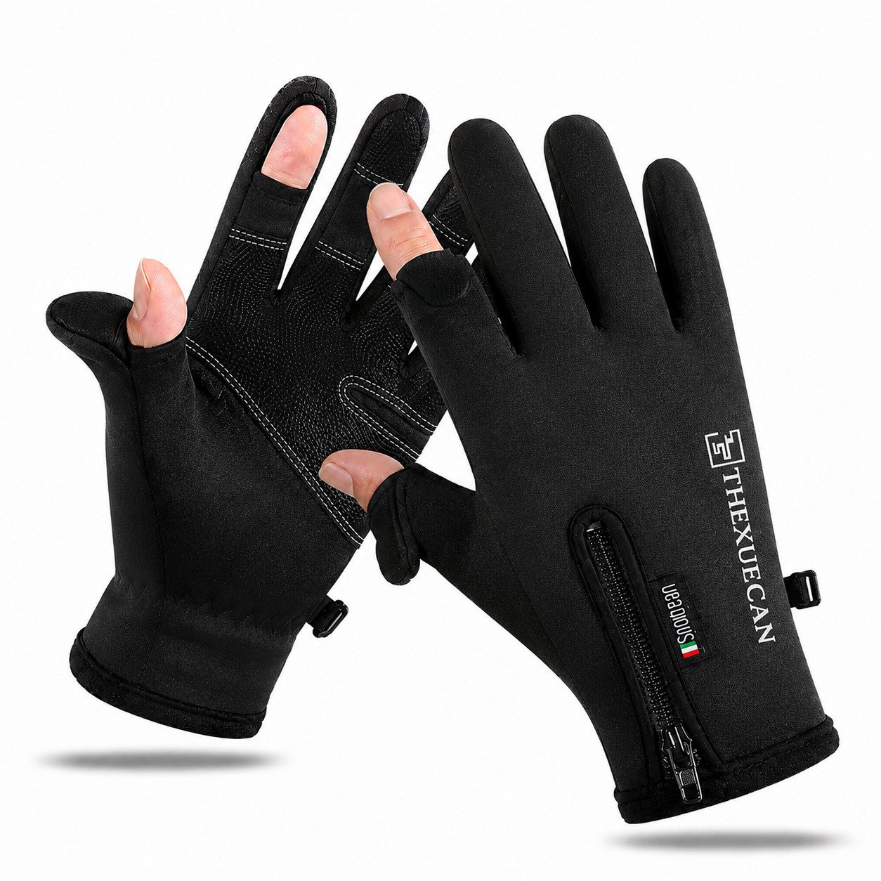nsihing Fahrradhandschuhe Winterhandschuhe Unisex, Gefütterte Touchscreen Handschuhe Winddicht & Wasserabweisend für Fahrrad, Wandern und Outdoor