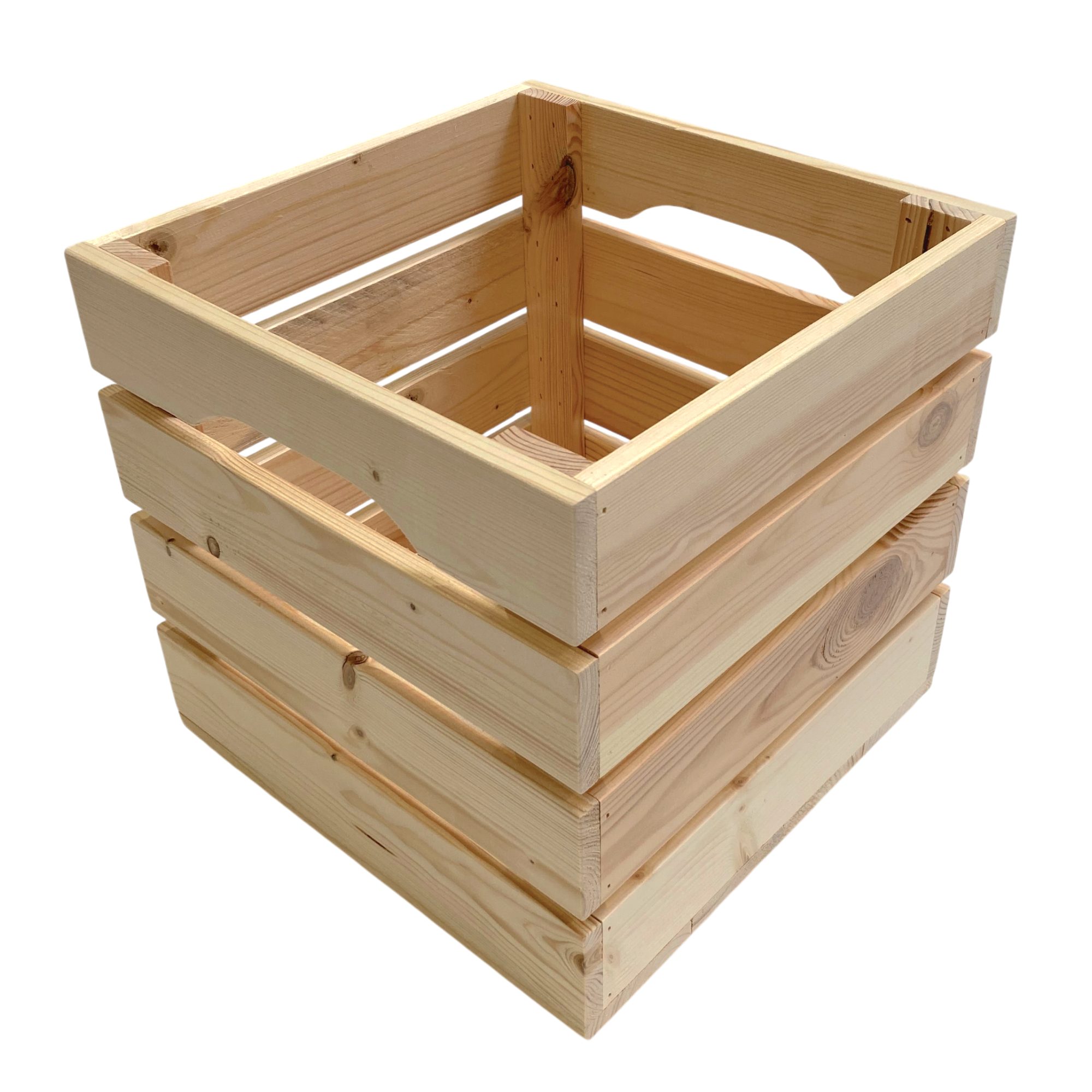 herbeschick. Holzkiste Vollholzkiste 32x32x32 cm, quadratisch, passend für Kallax & Dinamic, Stapelbar