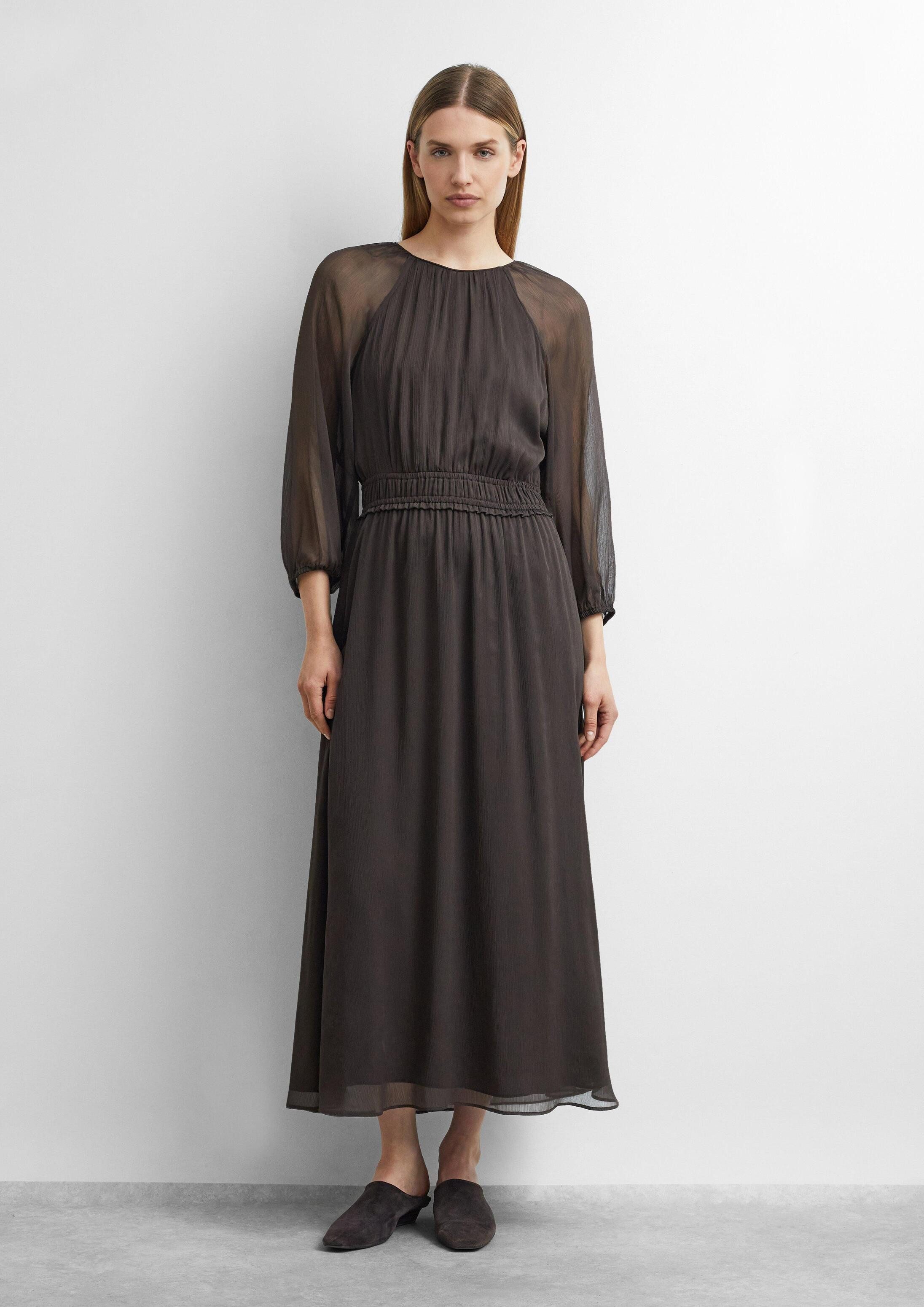comma Maxikleid Kleid Semitransparentes Maxikleid aus Chiffon
