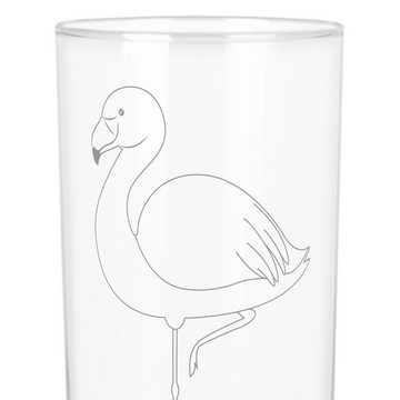 Mr. & Mrs. Panda Glas 200 ml Flamingo Classic - Transparent - Geschenk, Außenseiter, prächt, Premium Glas, Stilvolle Gravur