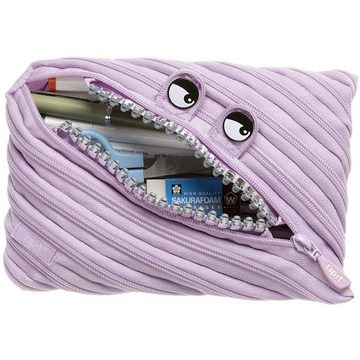 ZIPIT Federmäppchen Grillz Monster Jumbo, Schlampermäppchen, Schlampermappe, Federmappe, Federtasche, Schüleretui, Stiftetui, Tasche, langer Reißverschluss, lila