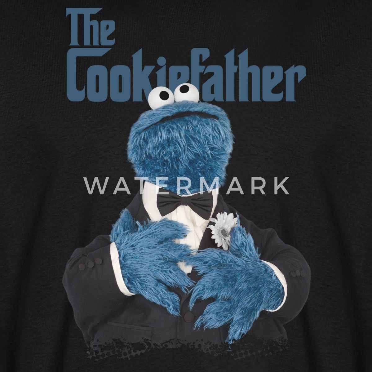 Spreadshirt T-Shirt Sesamstraße The Cookiefather Männer Premium T-Shirt (1-tlg)