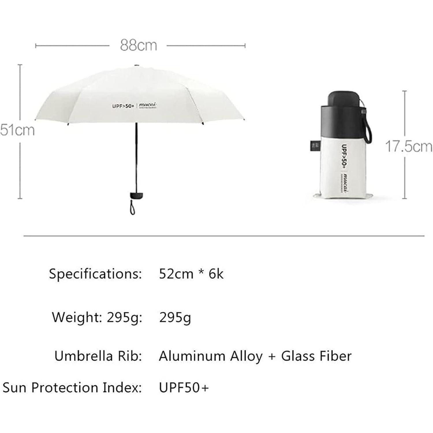LuxusKollektion Taschenregenschirm Regenschirm Taschenschirm Faltbar Sturmfest UV Schutz Weiß