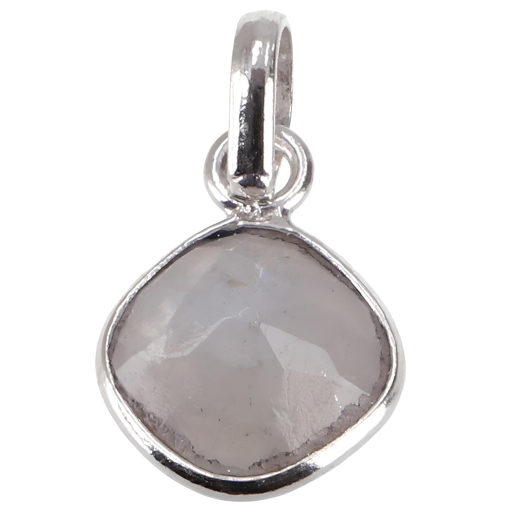 Guru-Shop Kettenanhänger Zierlicher Silber Anhänger mit geschliffenem..