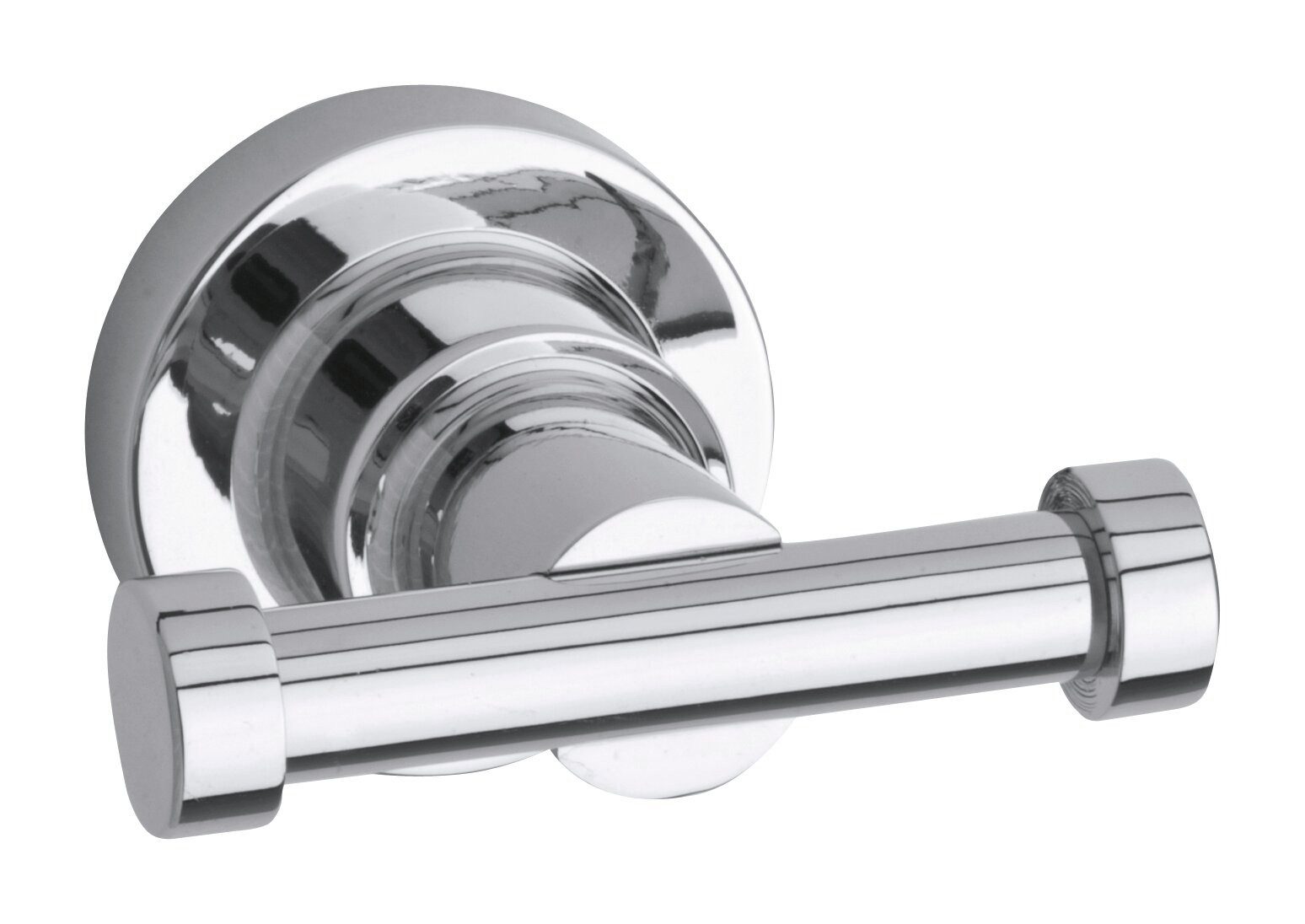 tesa Handtuchhaken 1x tesa luup Design-Garderobenhaken, Badezimmer, Gäste-WC, Wandmontage, (Komplett-Set, 2-St., inkl. Klebelösung), chrom 7 cm : 6,3 cm : 5 cm