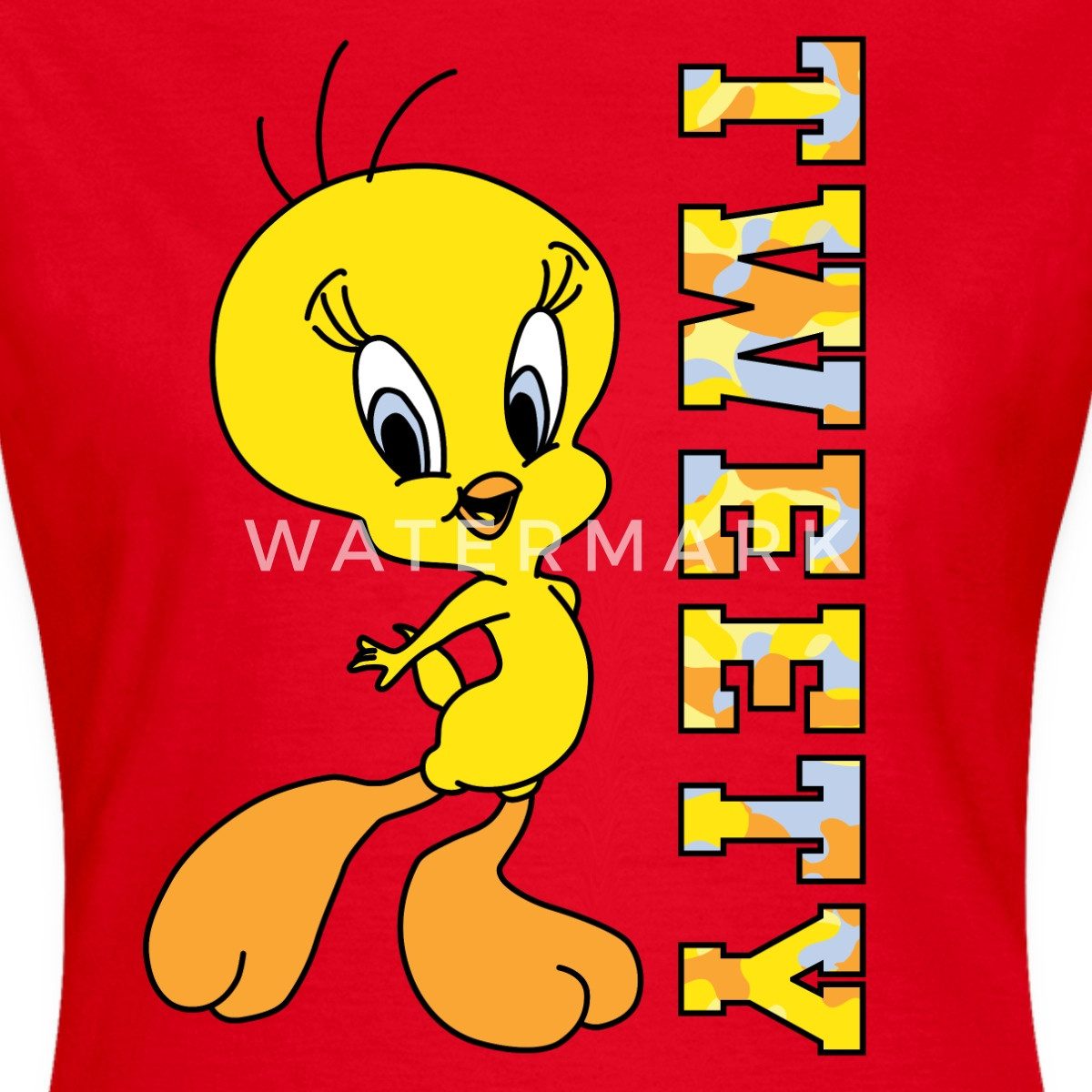 Spreadshirt T-Shirt Looney Tunes Tweety Camouflage günstig online kaufen