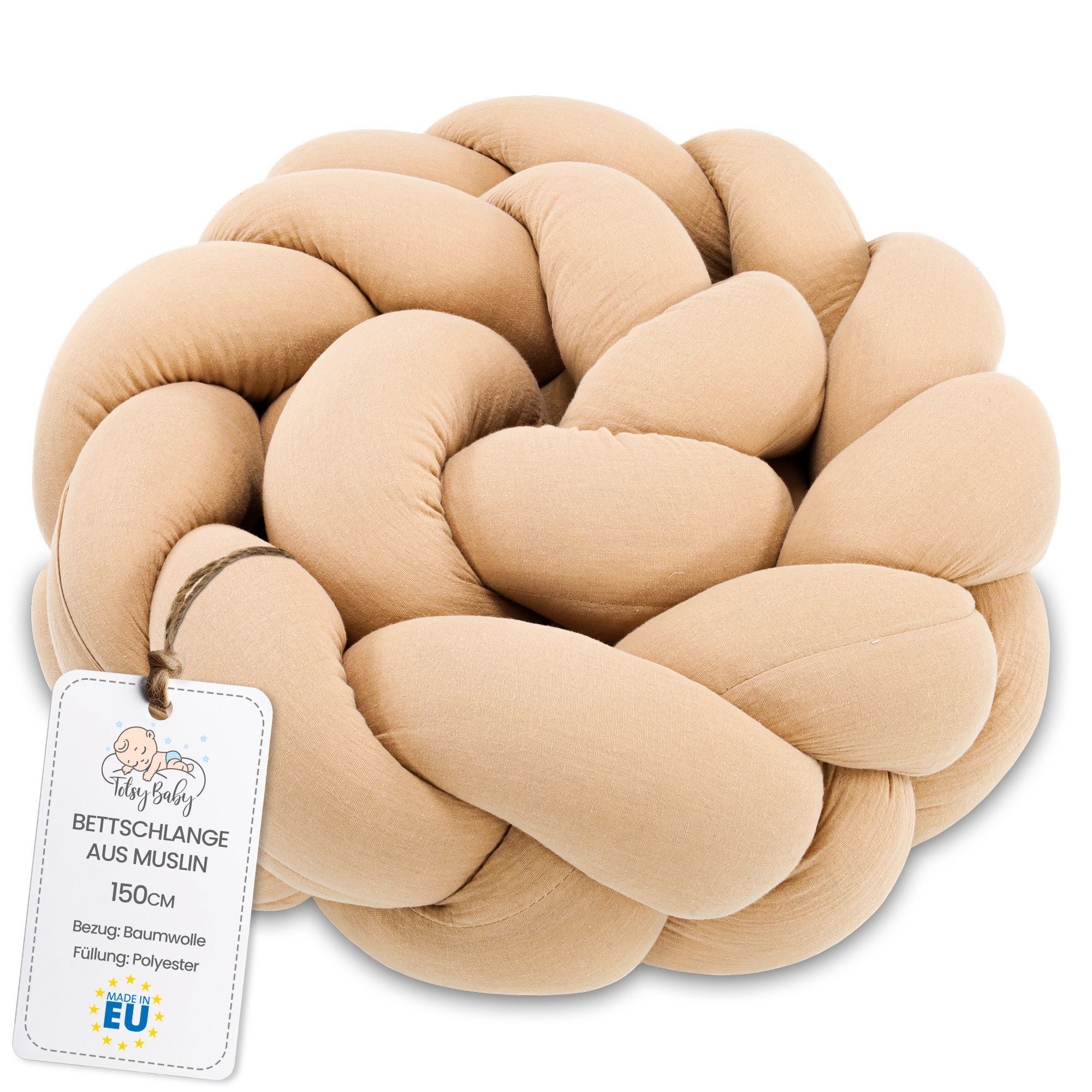 Totsy Baby Bettnestchen Bettnestchen - Bettschlange - Bettumrandung fürs Babybett