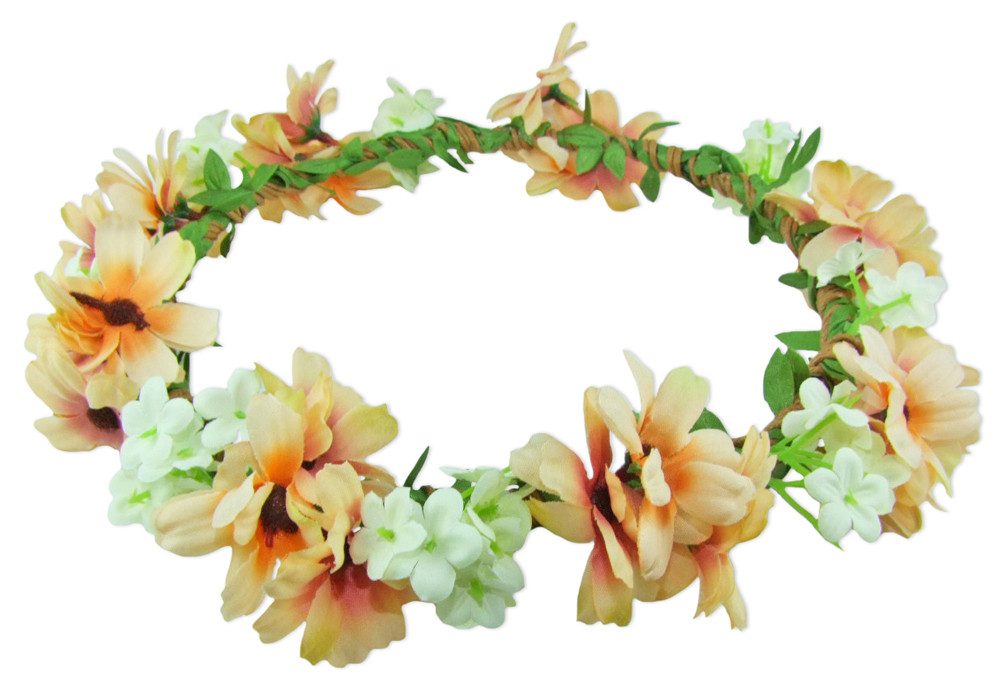 Trachtenland Diadem Blumenkranz Anabel - Apricot