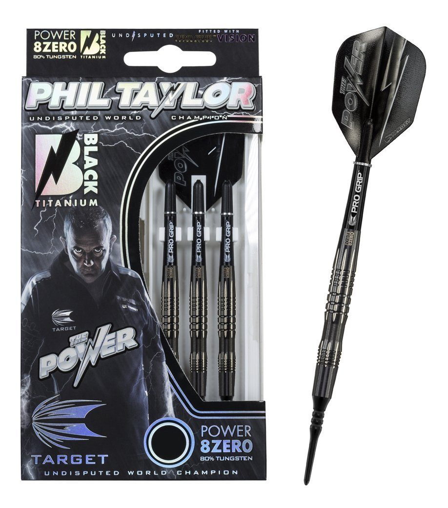 Dartpfeil Phil Taylor Softdart 8-ZERO Black 20g Softtip