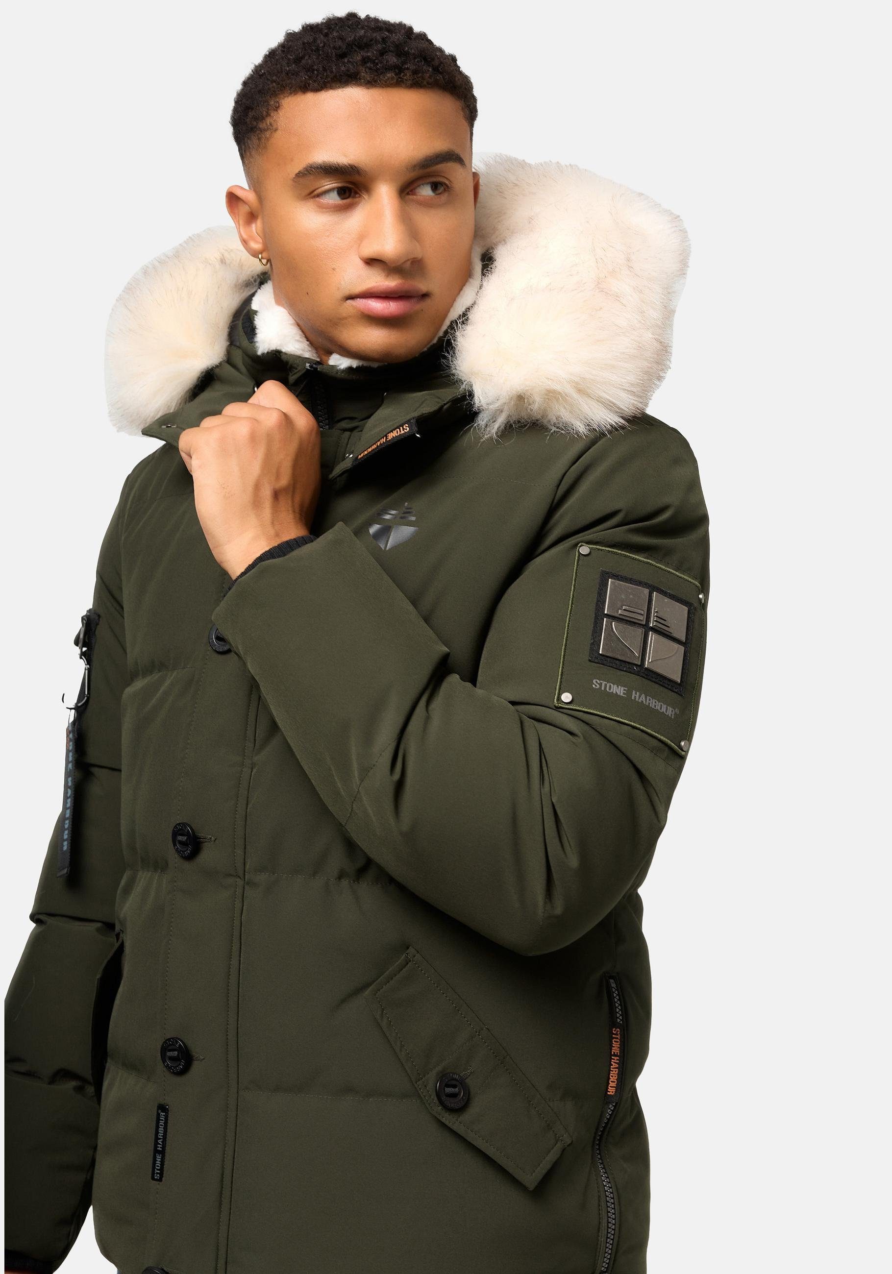 Stone Harbour Winterjacke Halvaar stylischer Winterparka mit abnehmbarer Kapuze