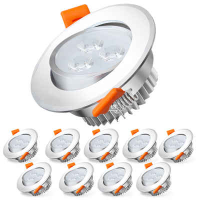 Randaco LED Einbauleuchte 10-20St. LED Einbaustrahler Einbauleuchte,3W 5W 7W Warmweiß Kaltweiß, Warmwaiß