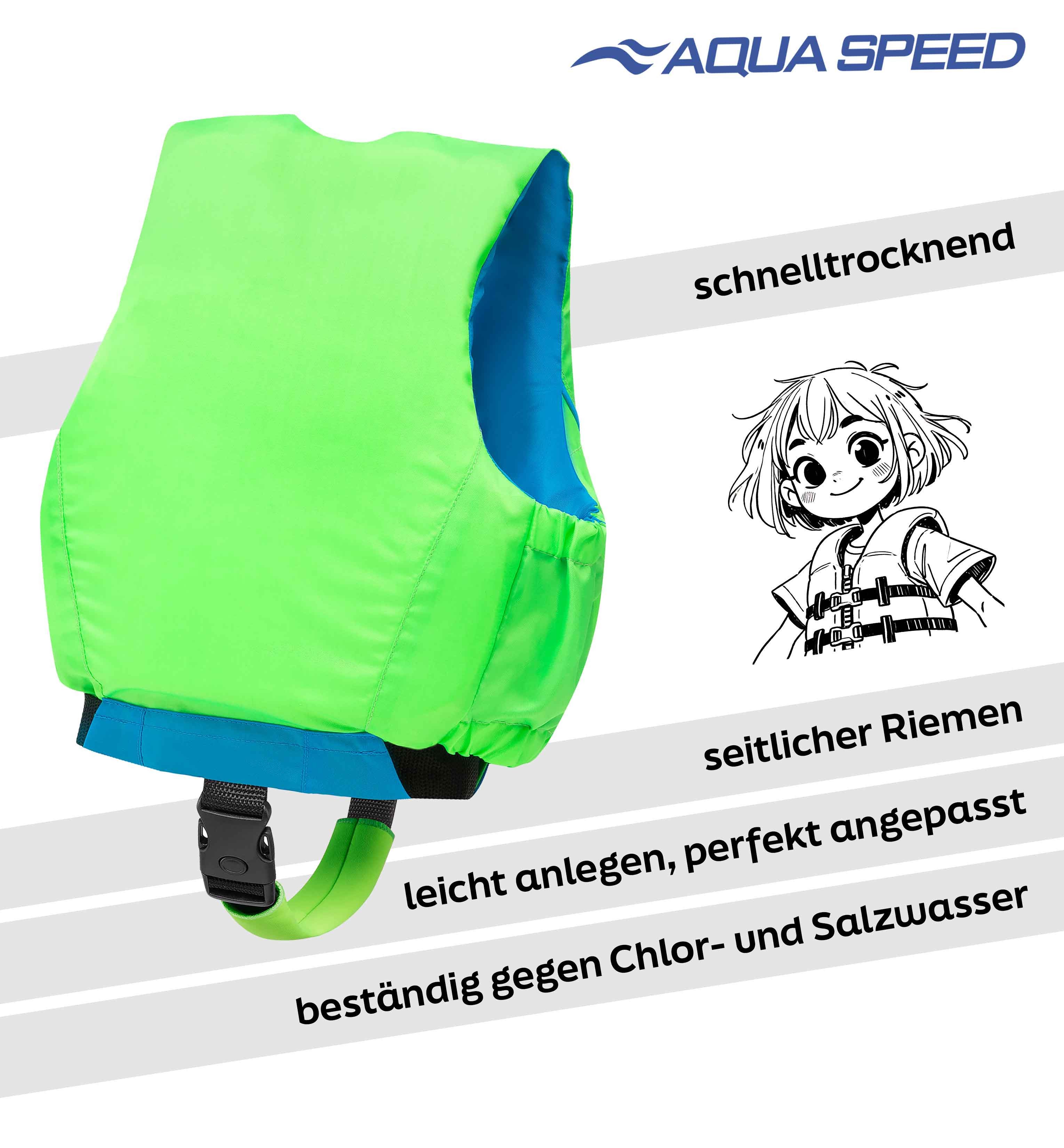 Aqua Speed Auftriebskörper Flytekraft Lernweste für Kinder 15-19 kg Seafoam Green (Bequeme Passform mit weichem Innenmaterial – kein Scheuern oder Drücken), Wei – Bild 5 von 5