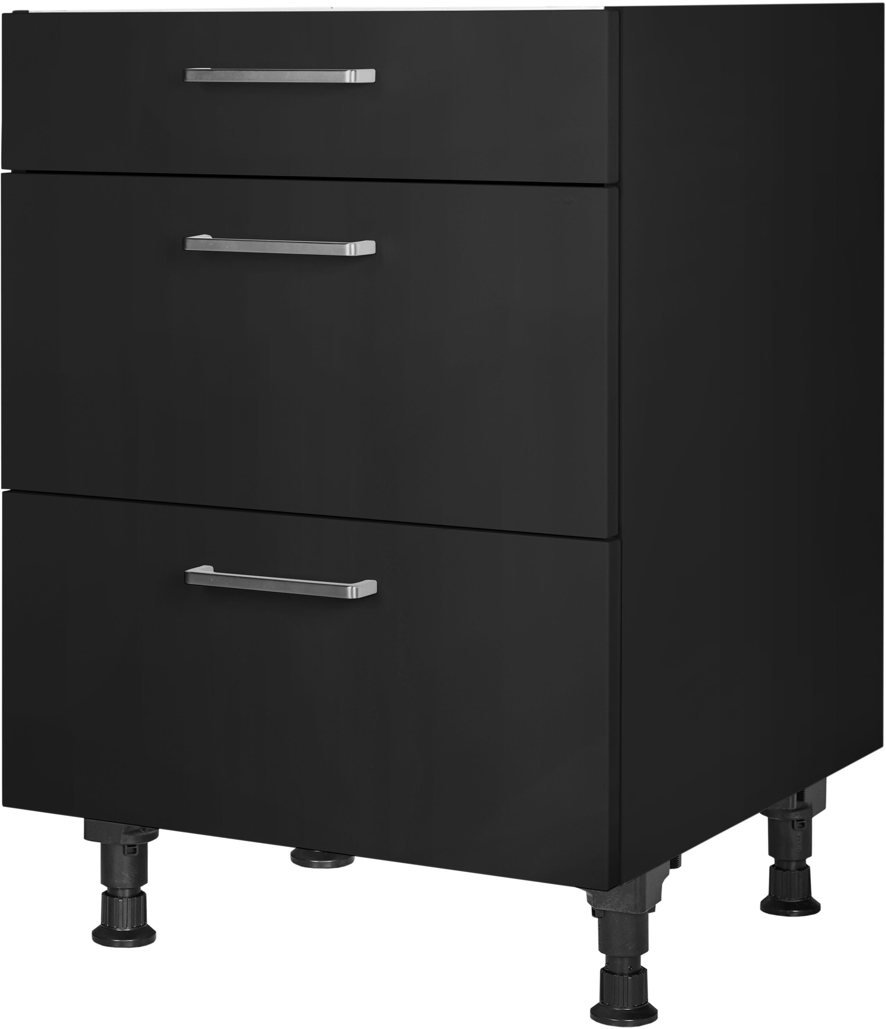 nobilia® Kochfeldumbauschrank "Touch", vormontiert, mit Schubkasten und Auszügen, in den Breiten 60 und 90 cm