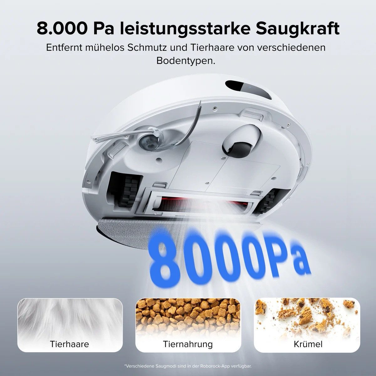 Roborock Nass-Trocken-Saugroboter Roborock Q7 L5 Saugroboter, Dual Anti-Tangle System weiß, Beutellos auswaschbar, Saugen und Wischen in einem Arbeitsgang