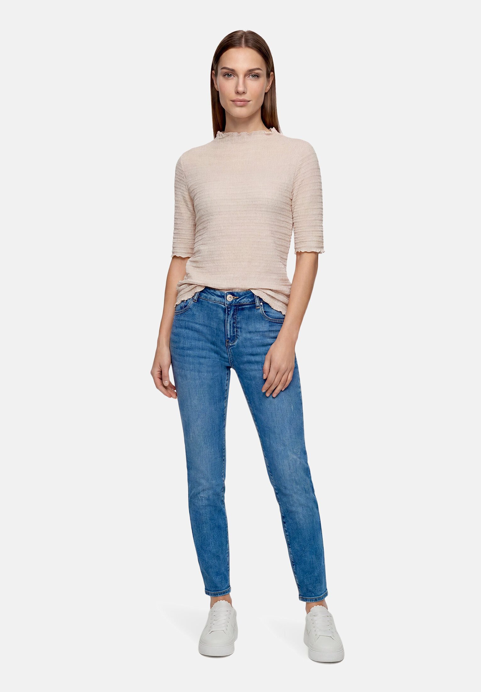 Betty Barclay Kurzarmshirt Damen mit Stehkragen (1-tlg)