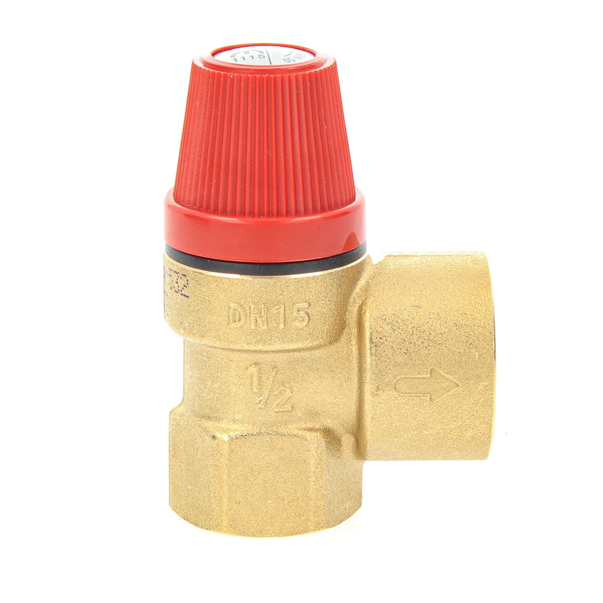 Caleffi Absperrventil Membran-Sicherheitsventil 1/2 Zoll Druckstufe 2,5 bar bis 10,0 bar