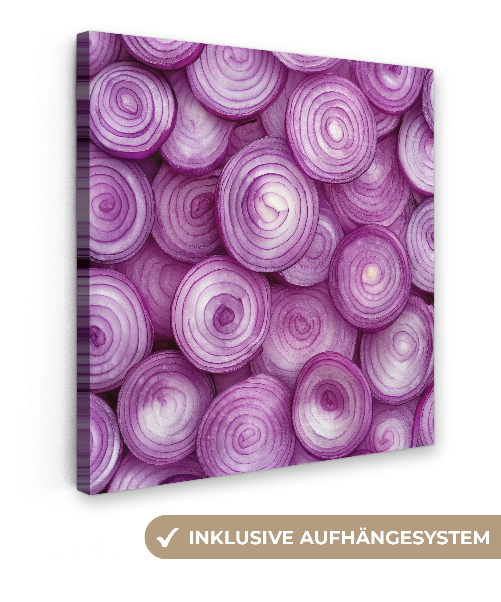 OneMillionCanvasses® Leinwandbild Lila - Zwiebeln - günstig online kaufen