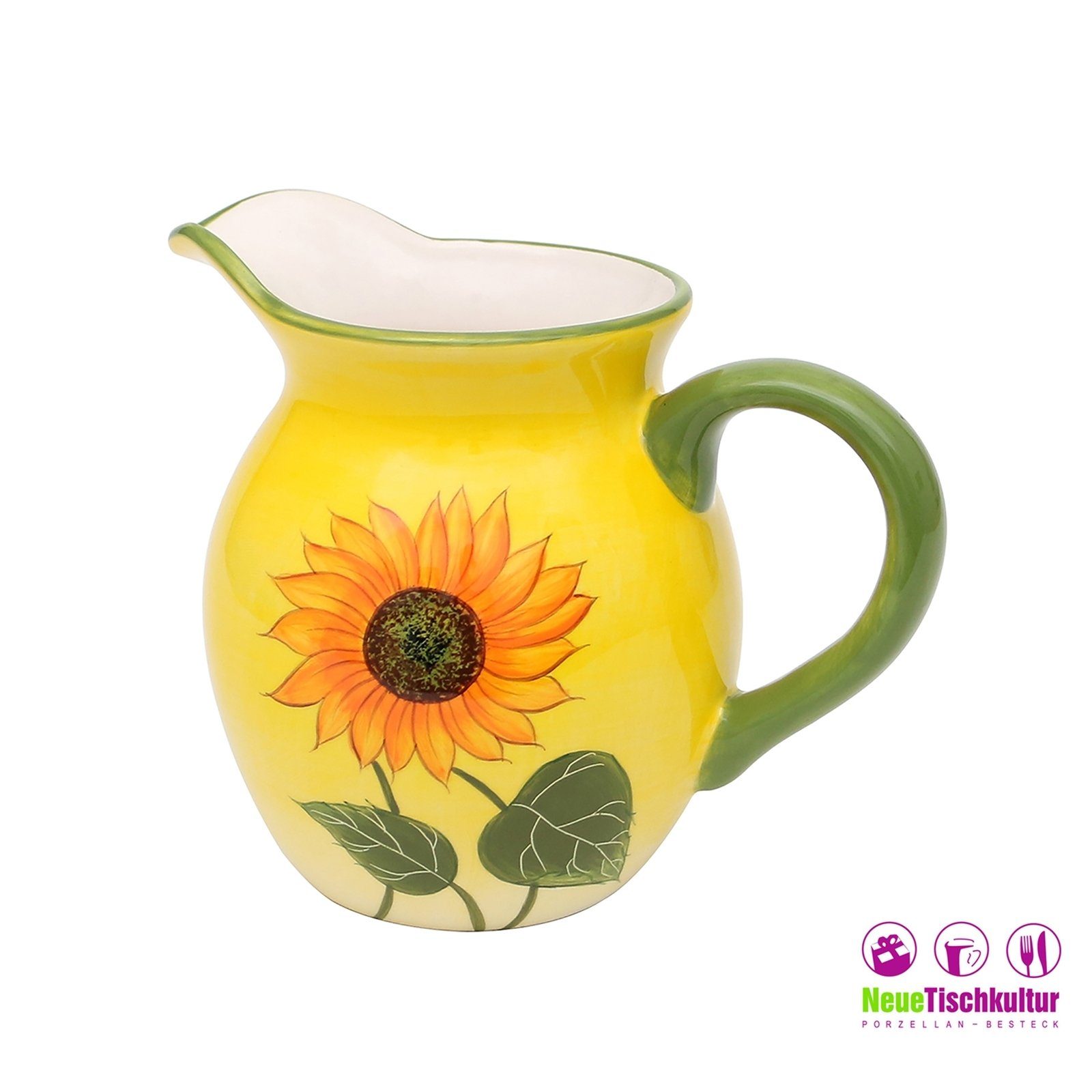 Sonnenblume, Keramik Milchkrug Wasserkrug Neuetischkultur Saftkrug Milchkännchen