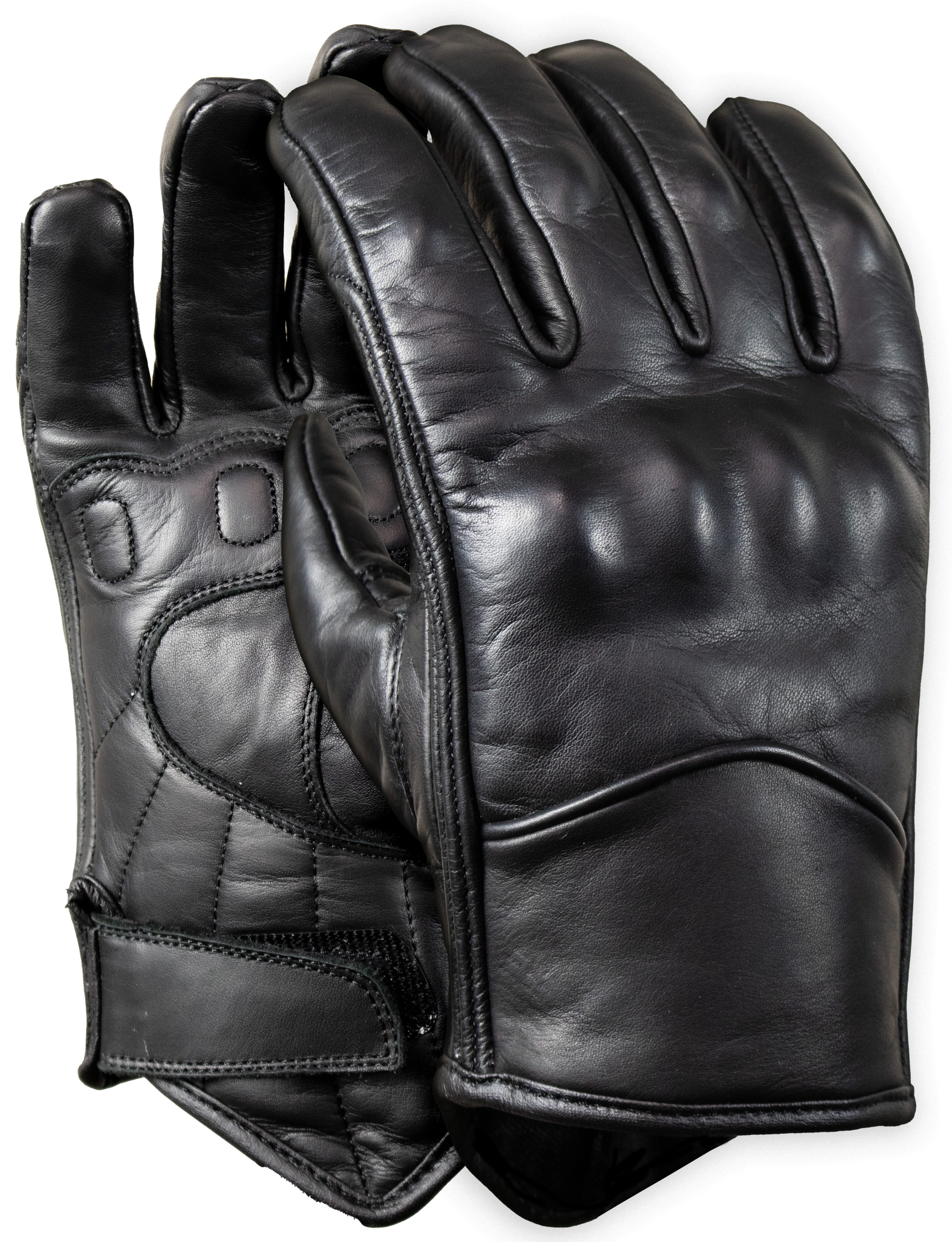 MDM Motorradhandschuhe Herren Motorradhandschuhe Leder Biker Retro Klassisch Stil Weiche Innenpolsterung für angenehmes Tragen auch auf langen Strecken – Bild 2 von 5