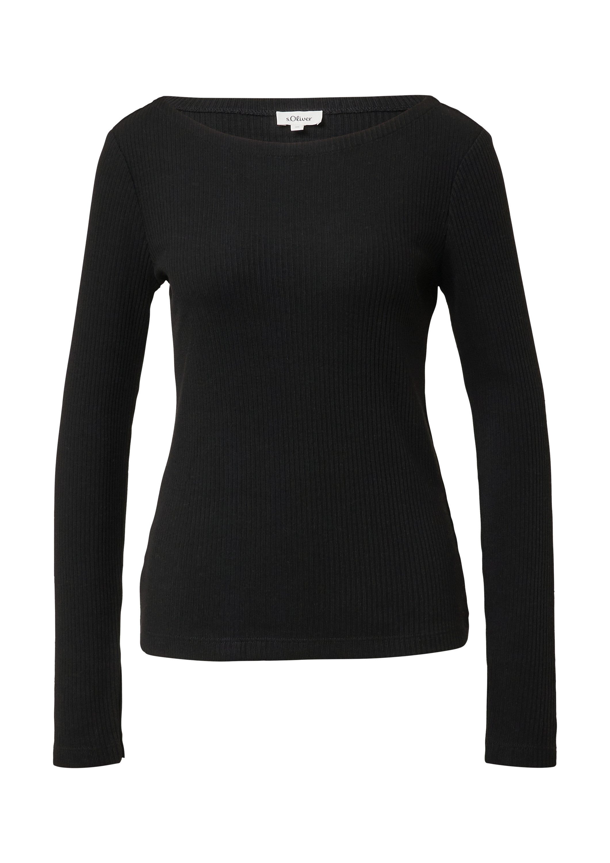 s.Oliver Langarmshirt T-Shirt Geripptes Langarmshirt mit günstig online kaufen