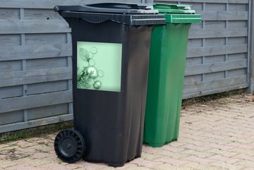 MuchoWow Wandsticker Entspannendes Mintgrün (1 St), Mülleimer-aufkleber, Mülltonne, Sticker, Container, Abfalbehälter