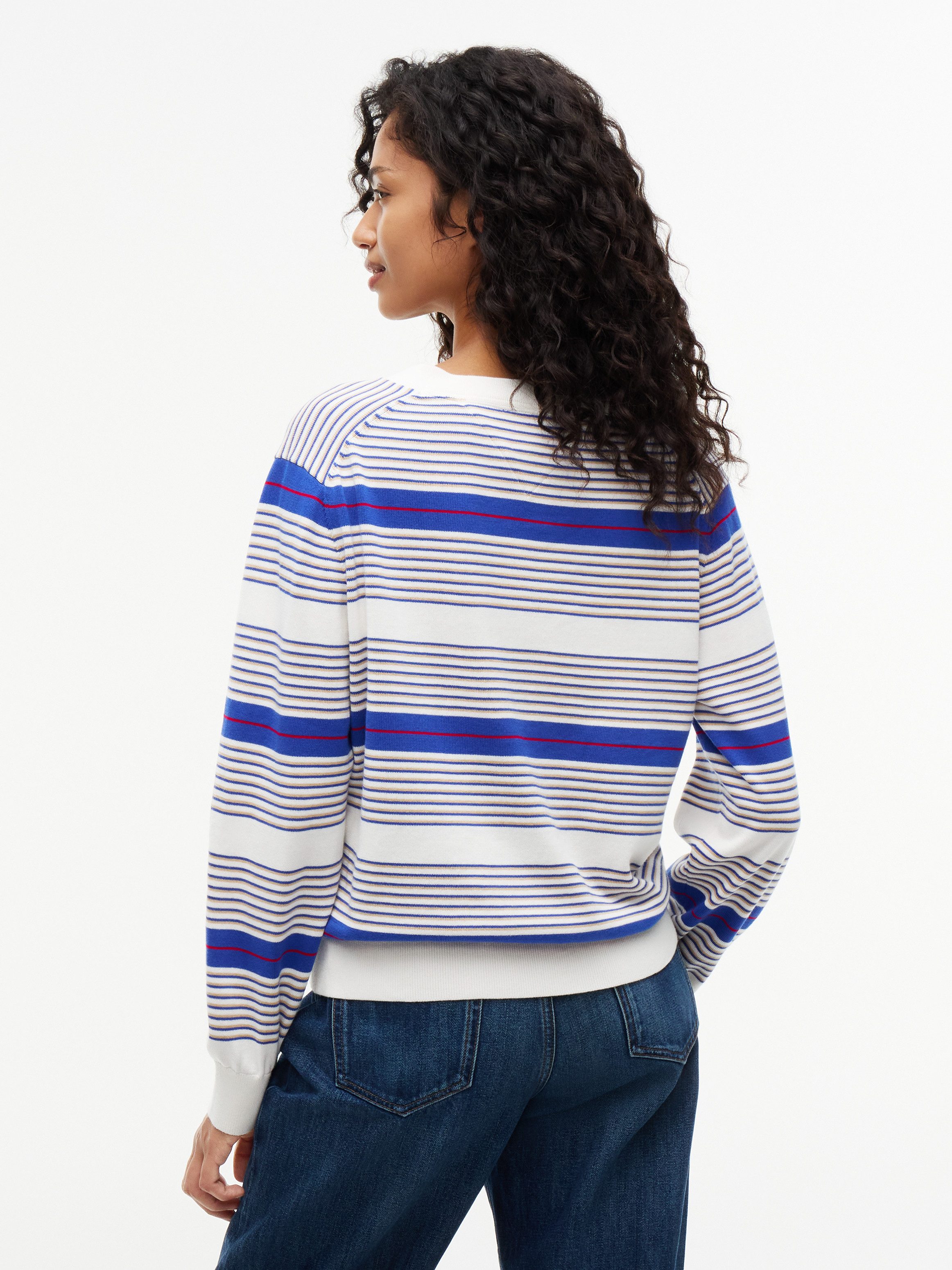 Tommy Jeans Strickpullover TJW ESSENTIAL VNECK SWEATER EXT Baumwolle
