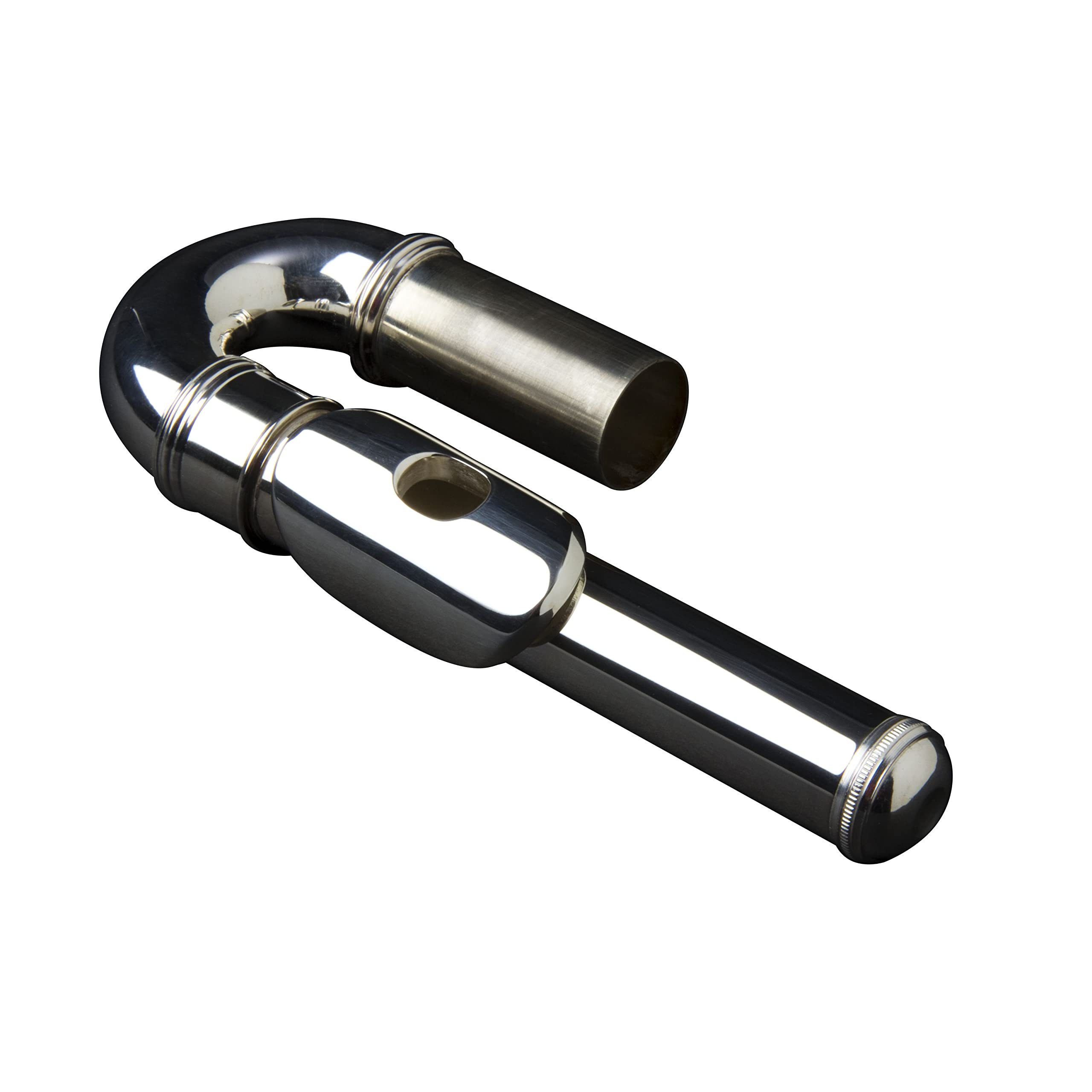 Monzani Querflöte, HJCV Gebogenes Kopfstück für Querflöte aus Neusilber Verkürzt für Leichtere Griffe und Entspanntere Haltung Ideal für Kinder, Querflöten, Kopfstücke für Querflöten, HJCV, Gebogenes Kopfstück, Querflöte Neusilber