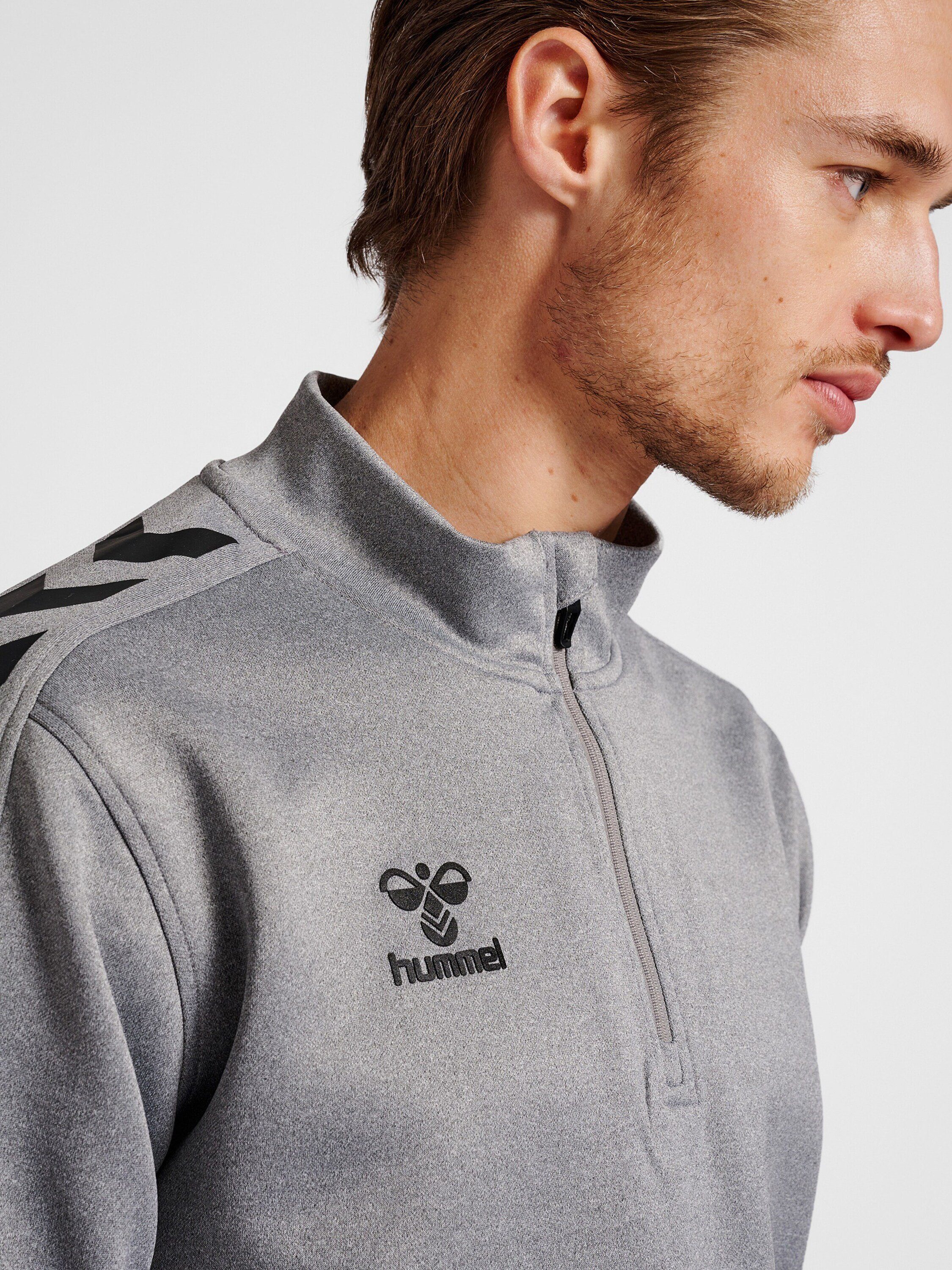 Details (1-tlg) grau hummel Sweatshirt Plain/ohne