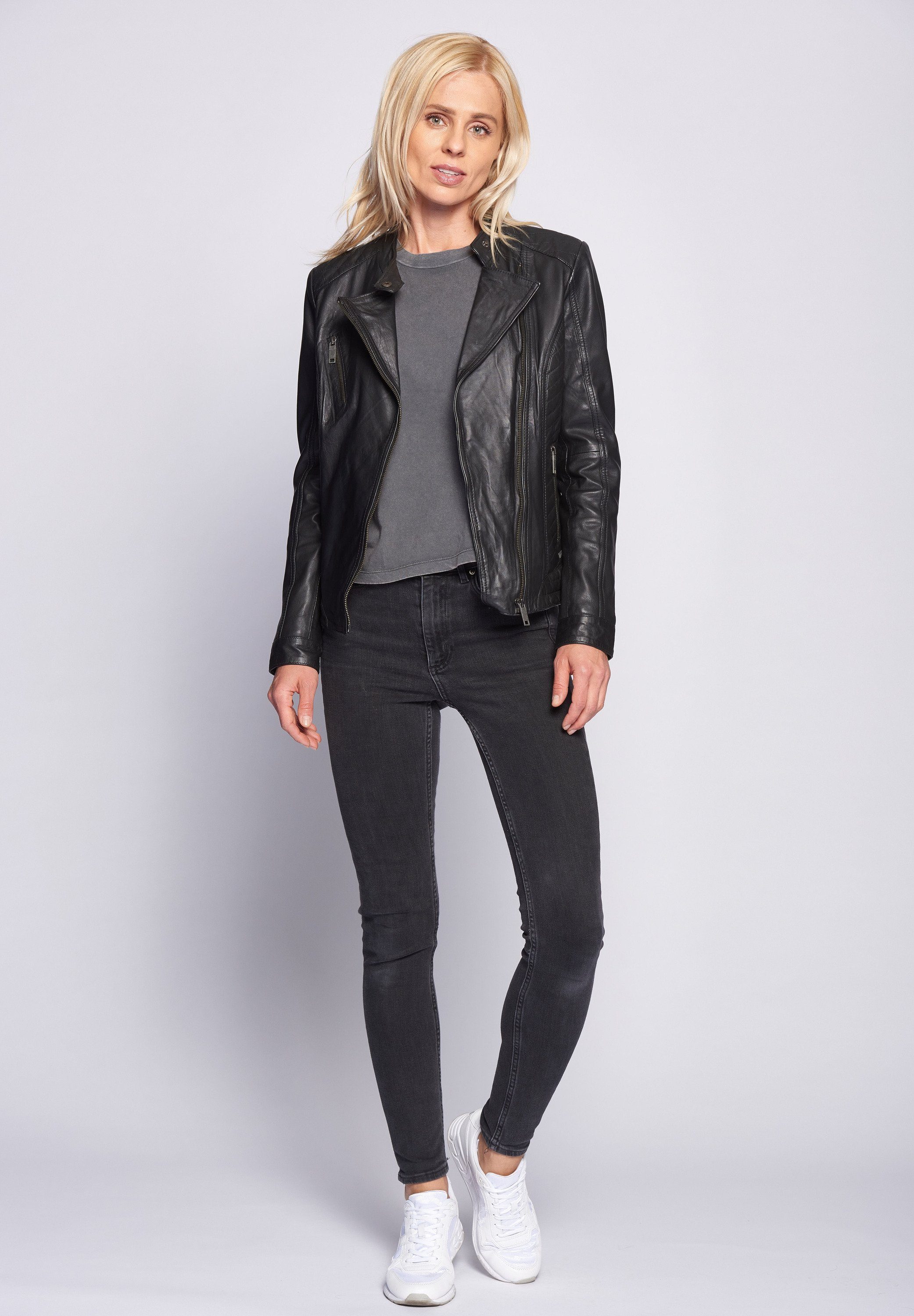 black Lederjacke Maze Sally