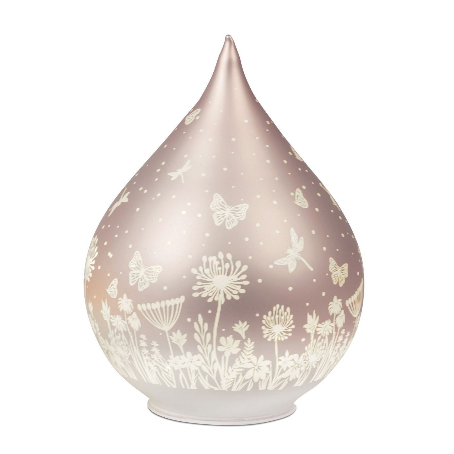 formano Dekofigur Blumenwiese, mit Timerfunktion, Rosa, Motiv: Blumen