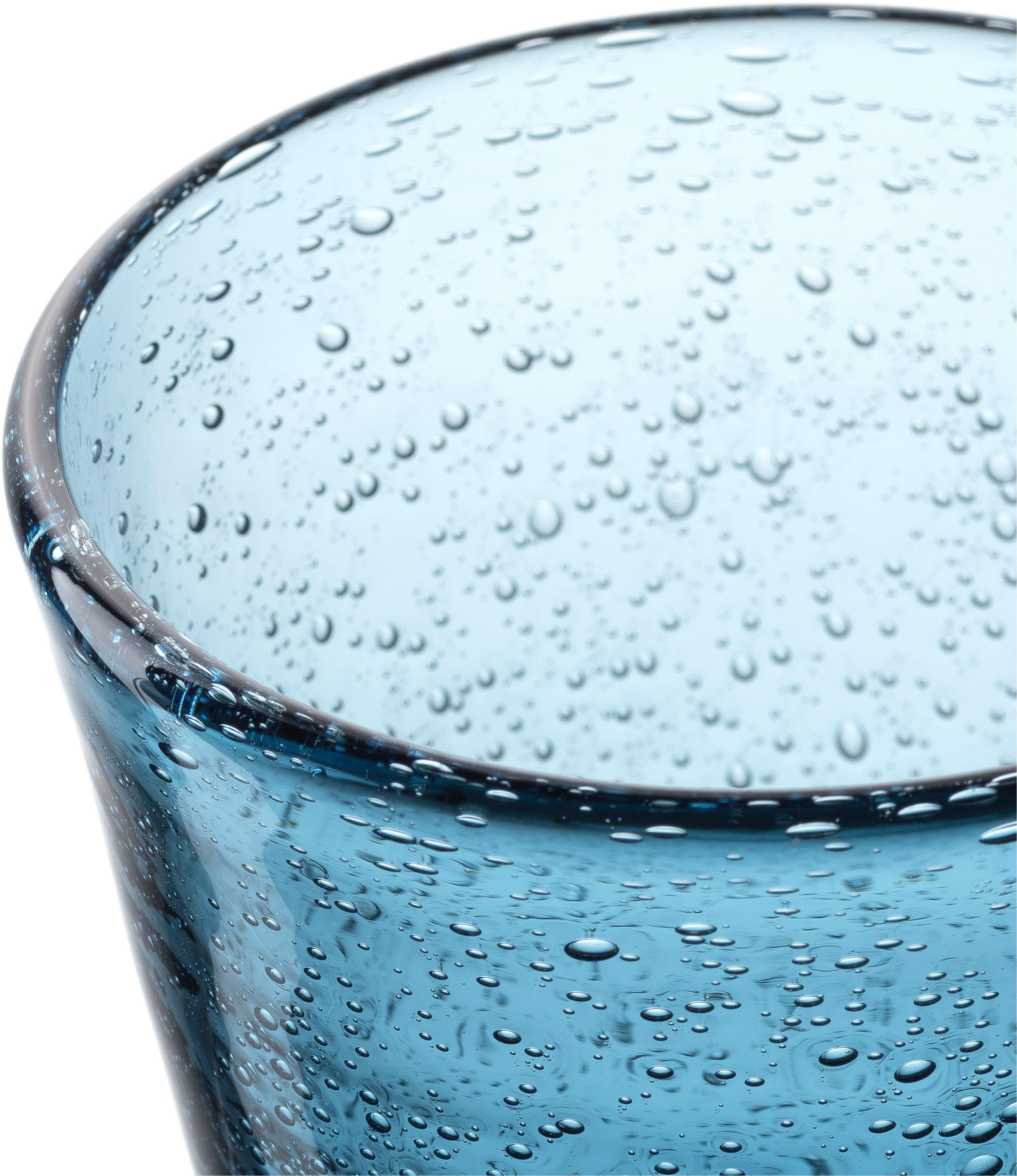 LEONARDO Gläser-Set Trinkglas BURANO, 330 ml, 4er-Set, 4-tlg., Glas, aus mundgeblasenem Schaumglas