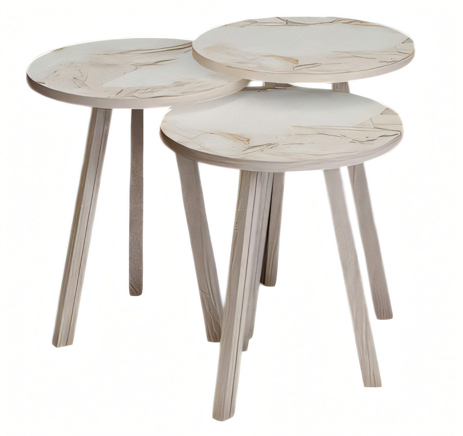 JVmoebel Couchtisch Beiger Holz Couchtisch im modernen Design mit klaren Linien (Set, Couchtisch, Couchtisch 2, Couchtisch 3), Made in Europe