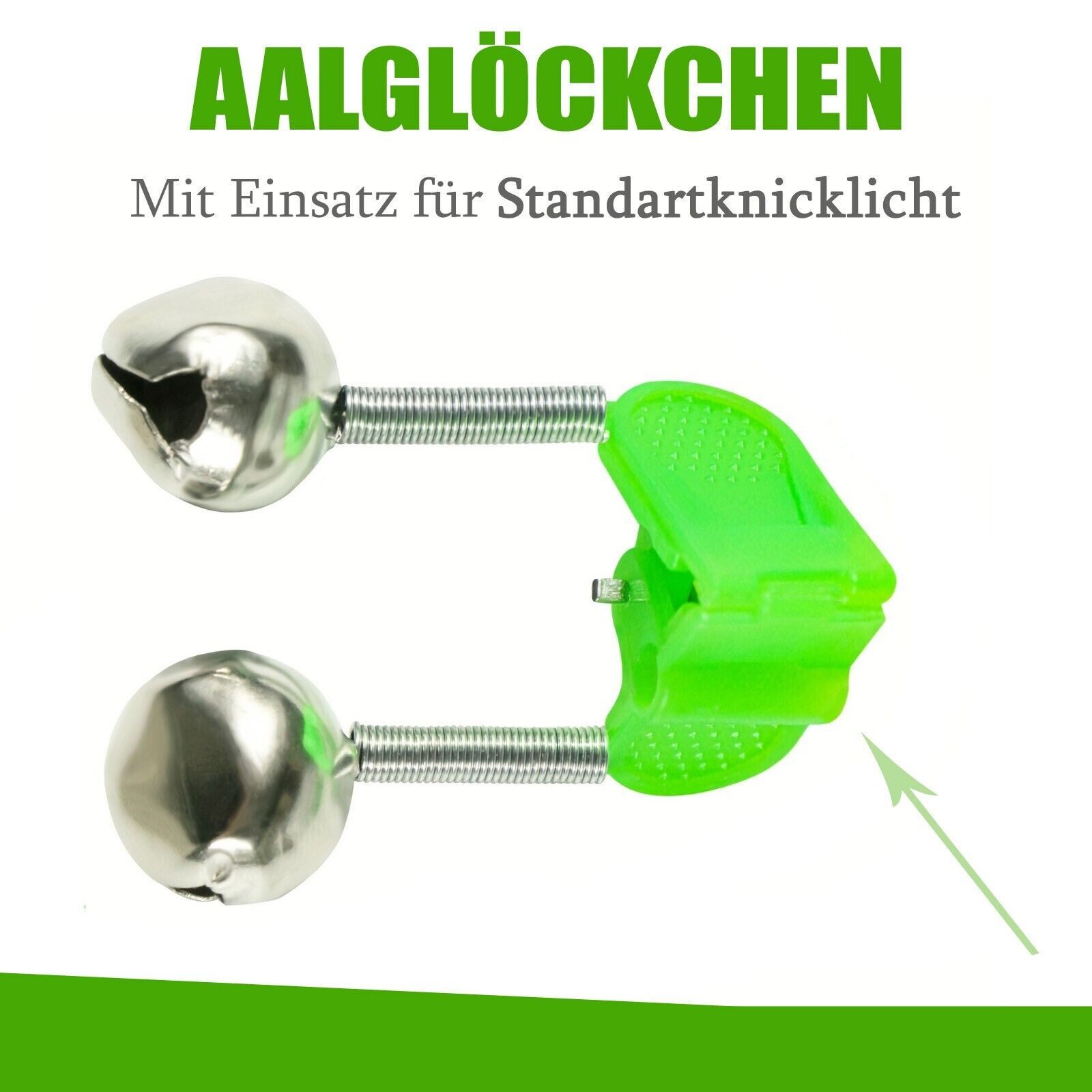 Behr Bissanzeiger Rutenclip 10x Angel Glocke mit CLIP Doppel Angelglöckchen Glocke Aalglocke, (10-St)