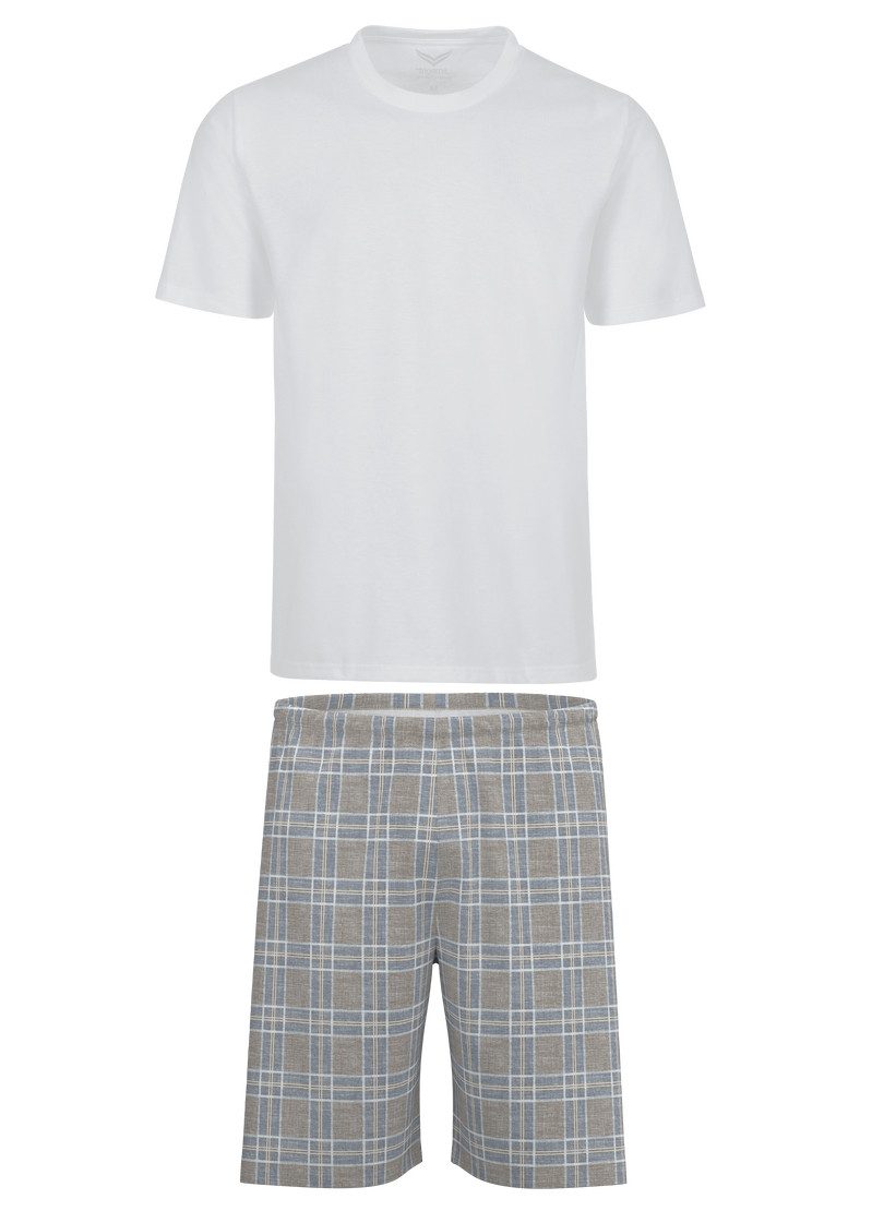 Trigema Schlafanzug TRIGEMA Pyjama mit Karo Muster (1 tlg)