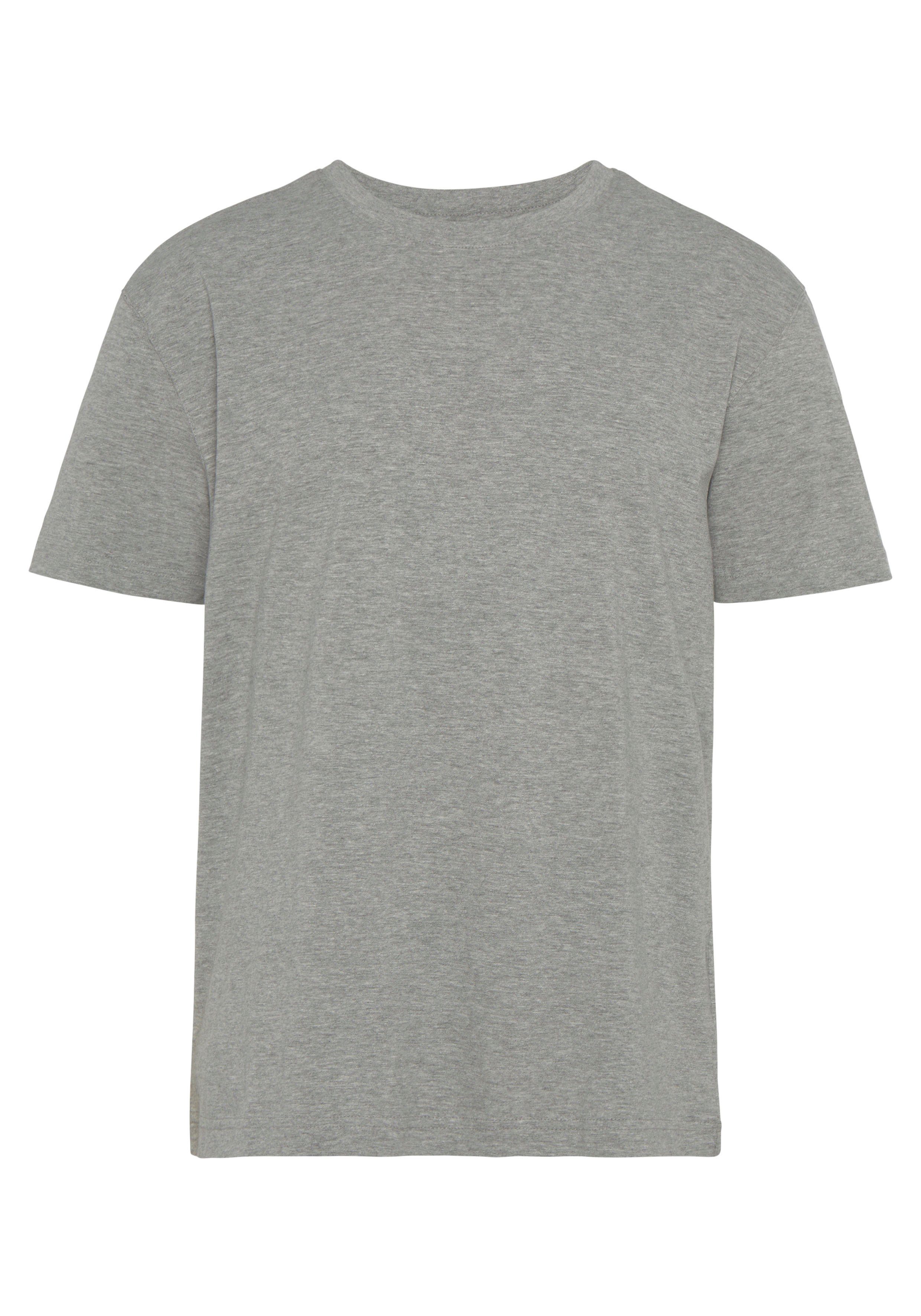 Man's perfekt World 3-tlg., 3er-Pack) als weiss-grau-mel.-schwarz (Packung, T-shirt T-Shirt Unterzieh-