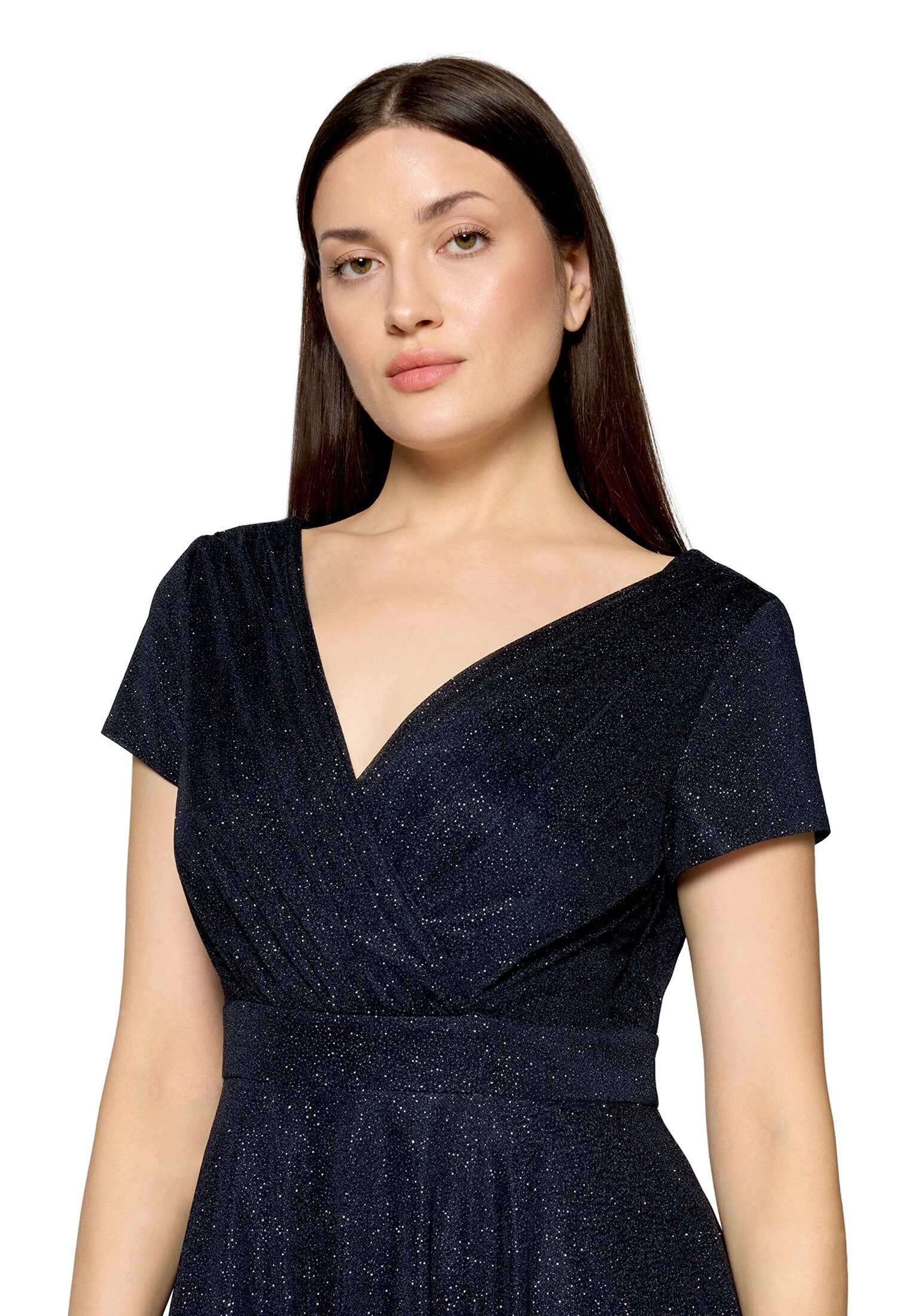 Vera Mont Cocktailkleid Damen im Glitzer-Look Stoff