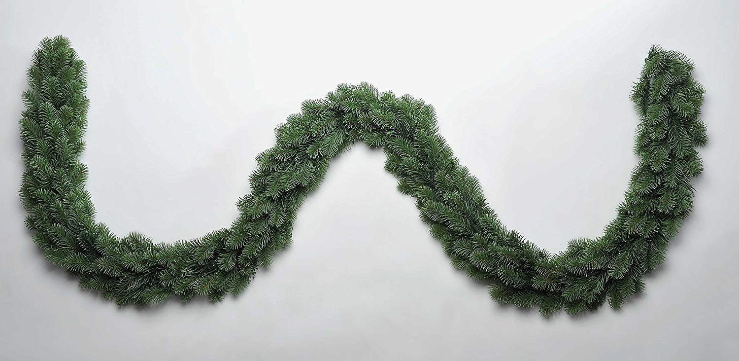 Kunstgirlande Xenotec Voll PE Weihnachtsgirlande Длина ca. 270cm naturgetreu künstliche Tannenzweige, Xenotec, Höhe 270 cm, Naturgetreu eingefärbt - B1 "schwer entflammbar"