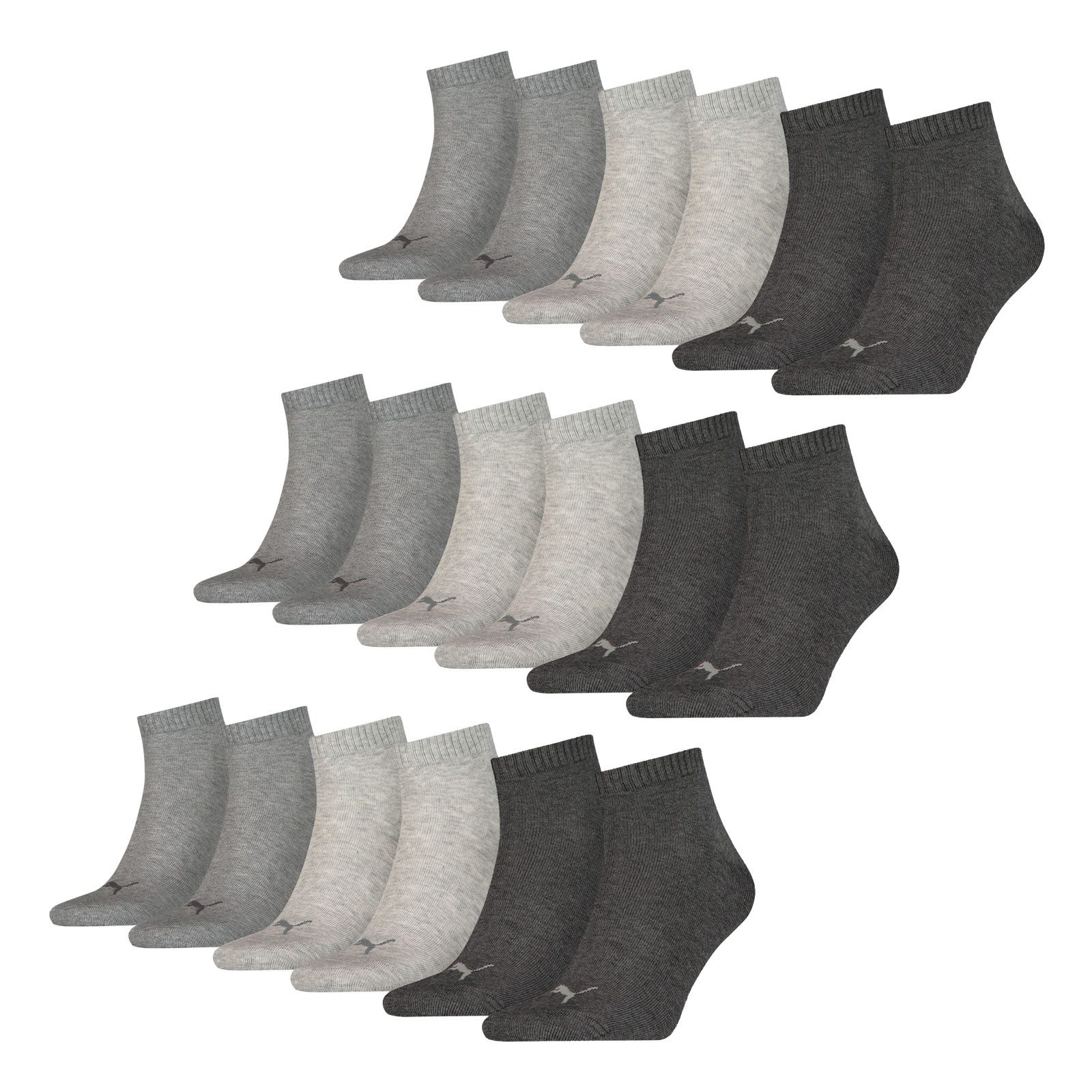 PUMA Freizeitsocken Quarter Socken (9-Paar) mit Cat-Logo und PUMA-Schriftzug