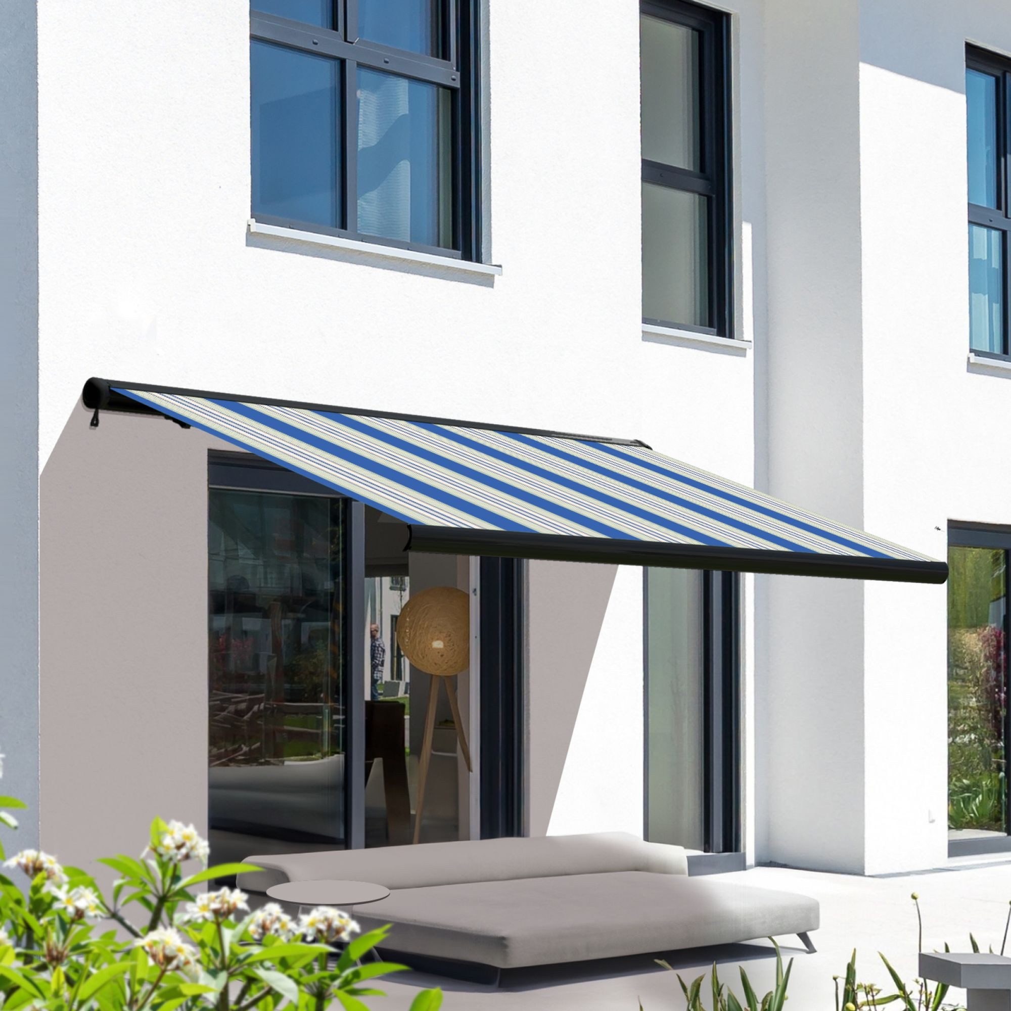 Eclipse Kassettenmarkise elektrische Vollkassettenmarkise 4,5x3m Anthrazit, günstig online kaufen