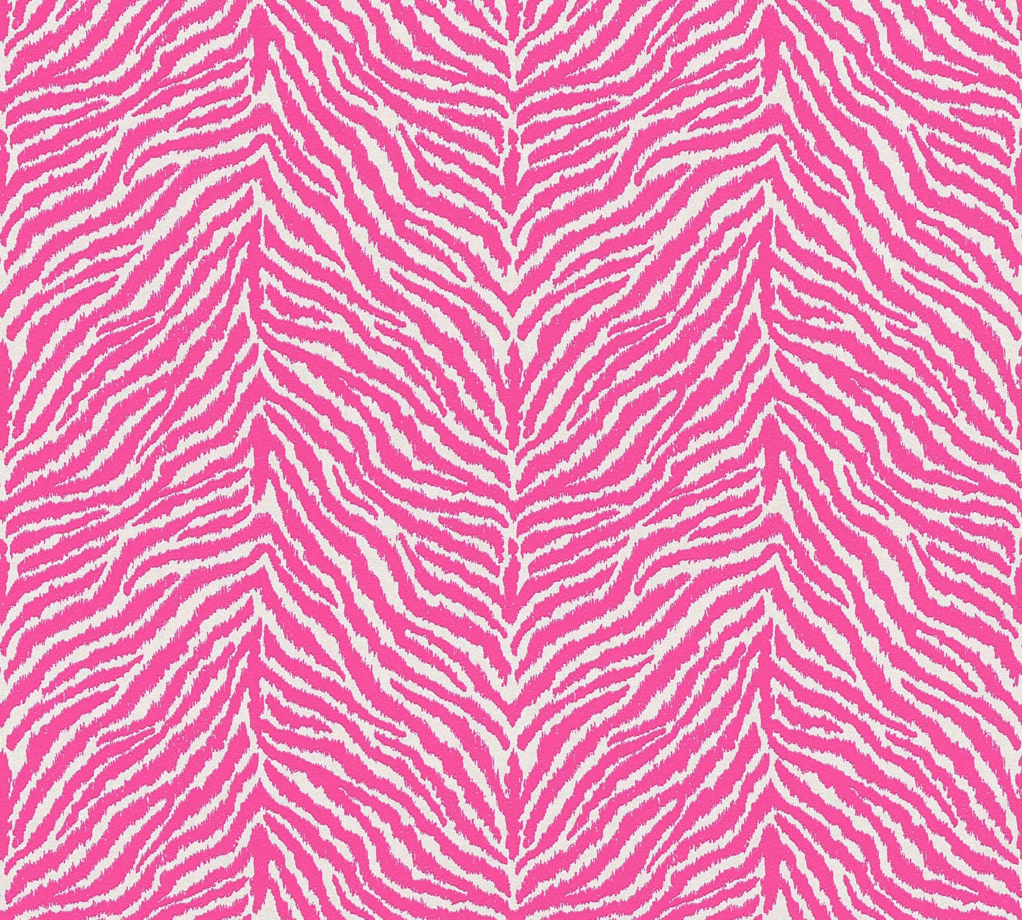 Print, Vliestapete Création strukturiert, print, Tiere Zebra rosa Tapete im Trendwall A.S. animal