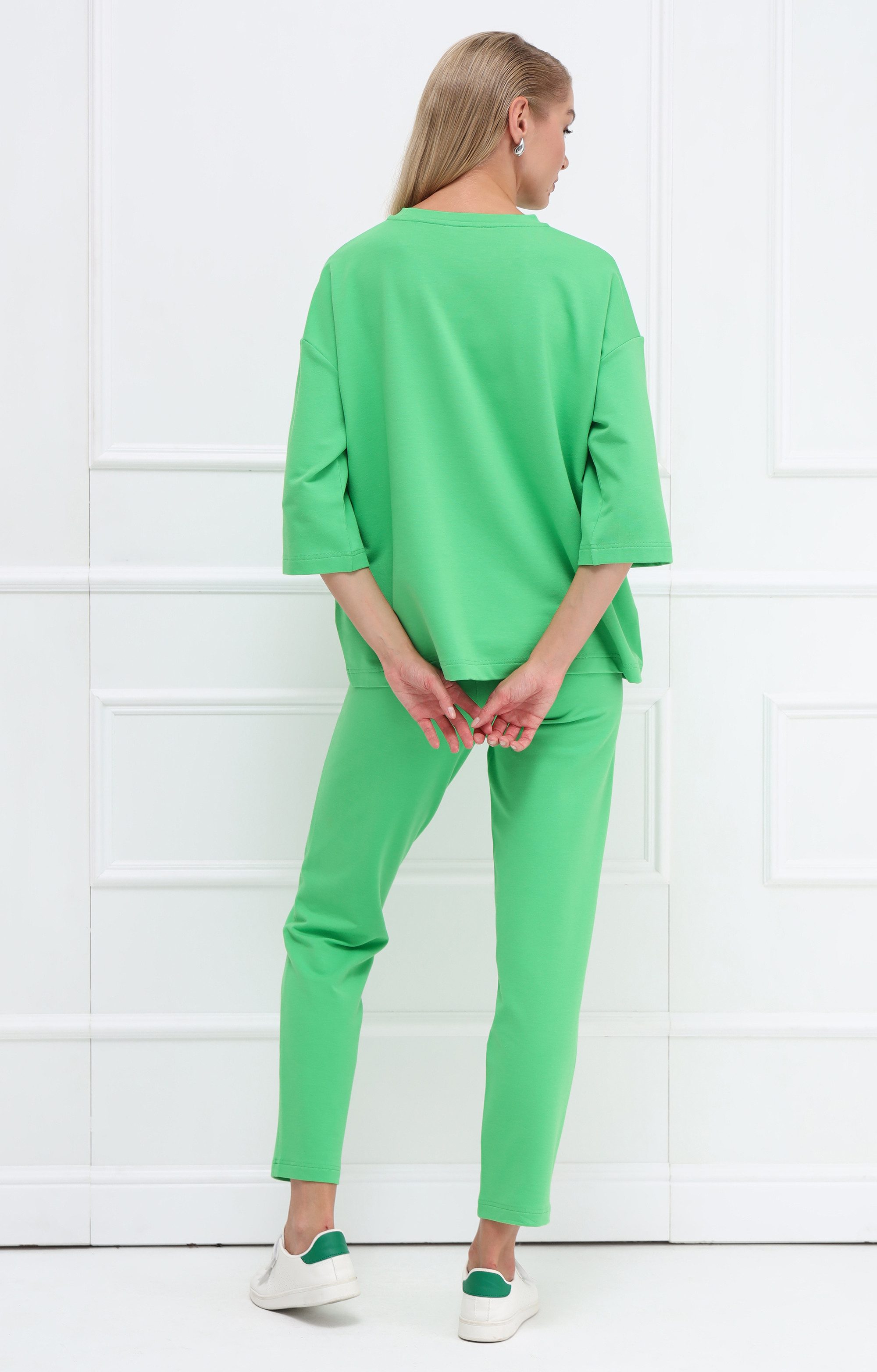 Passioni Strickhose mit 3D-Logo-Print