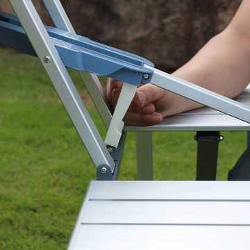 TWSOUL Sitzgruppe Outdoor-Camping-Klapptisch und Stühle-Set, (Ein Tisch mit VieraStühlen), Enthält einen Tisch (87 x 67 cm) + vier Stühle, Aluminiumlegierung