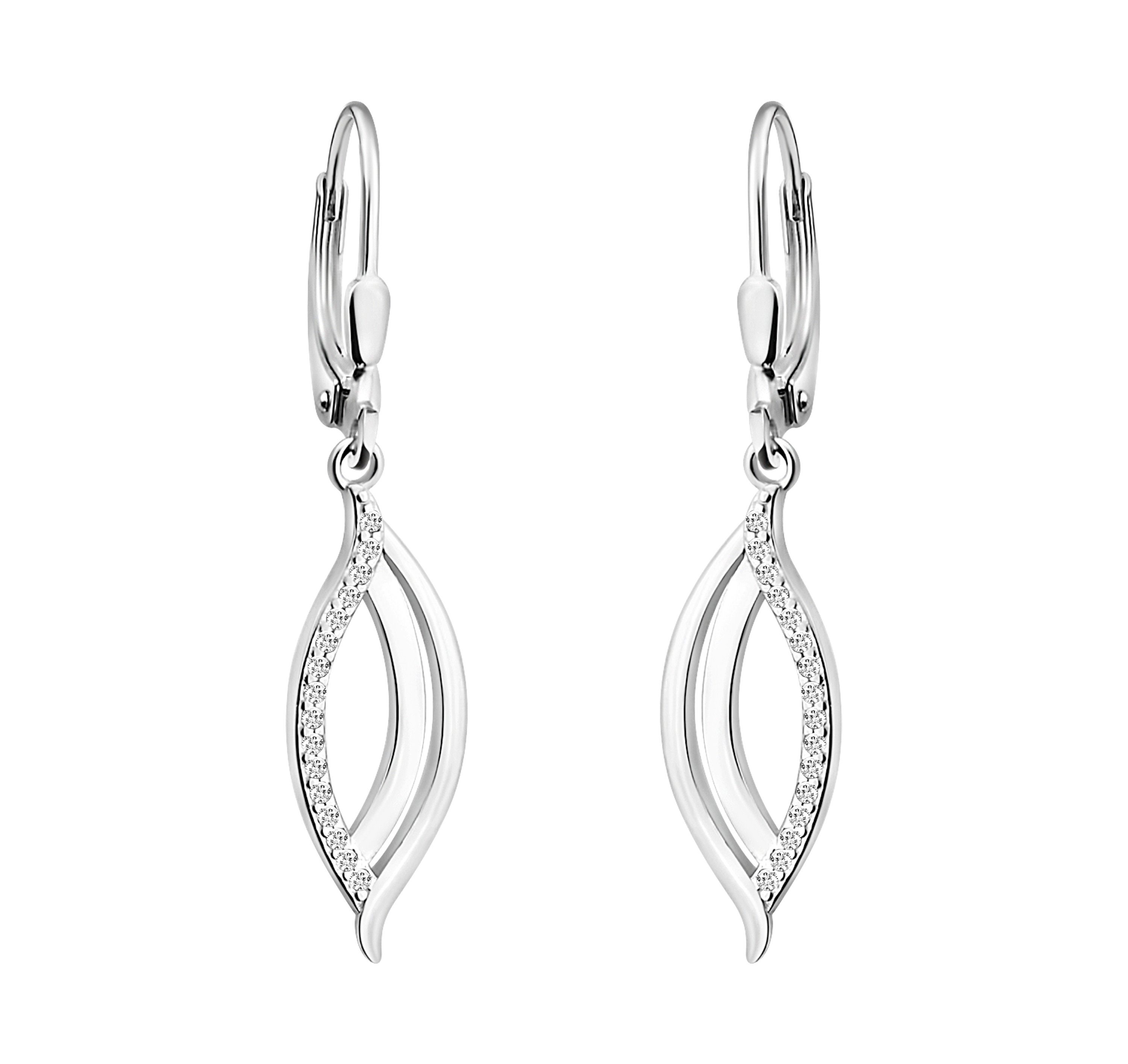Sofia Milani Paar Ohrhänger Gebogen, 925 Silber Damen Schmuck - E0563 günstig online kaufen