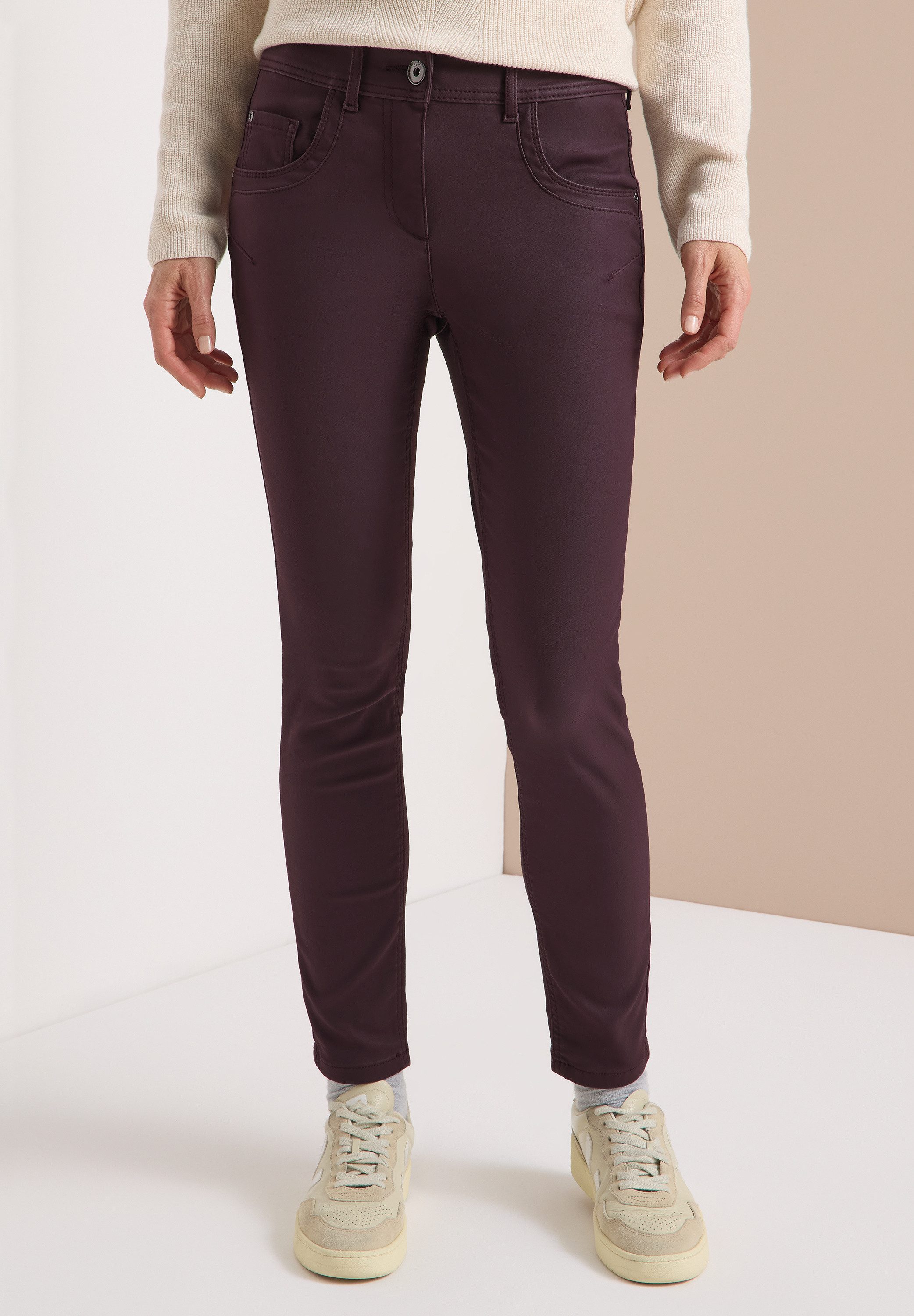 CECIL 5-Pocket-Hose Style Toronto im Leder-Look, günstig online kaufen