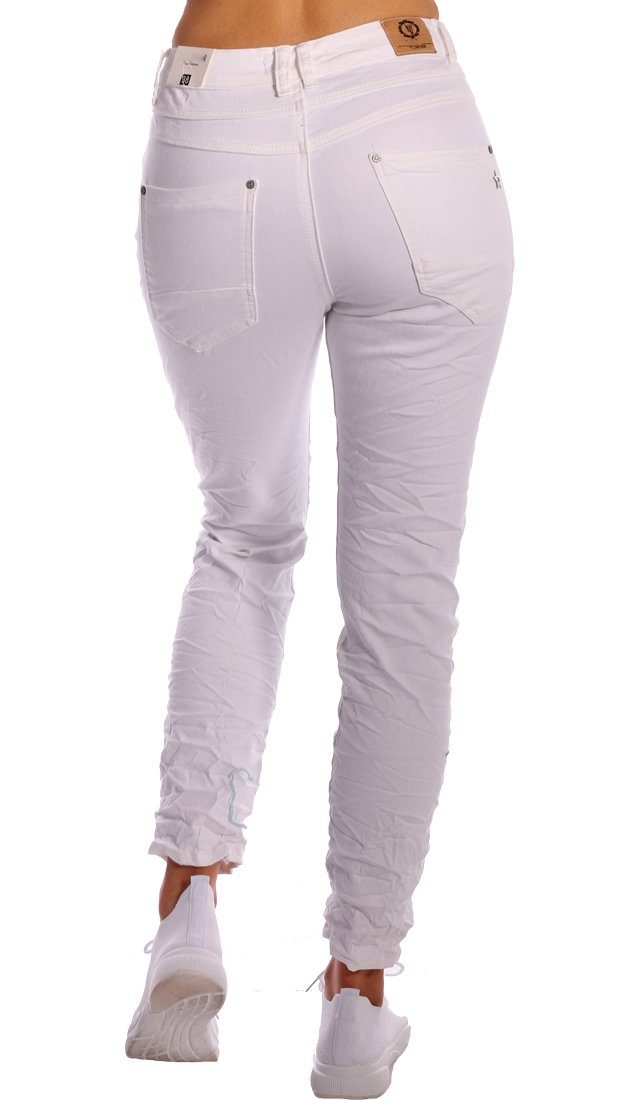 Charis Moda "Bianca" Pocket Zipper Bootcut-Jeans Summerstyle Jeans 5 One Button