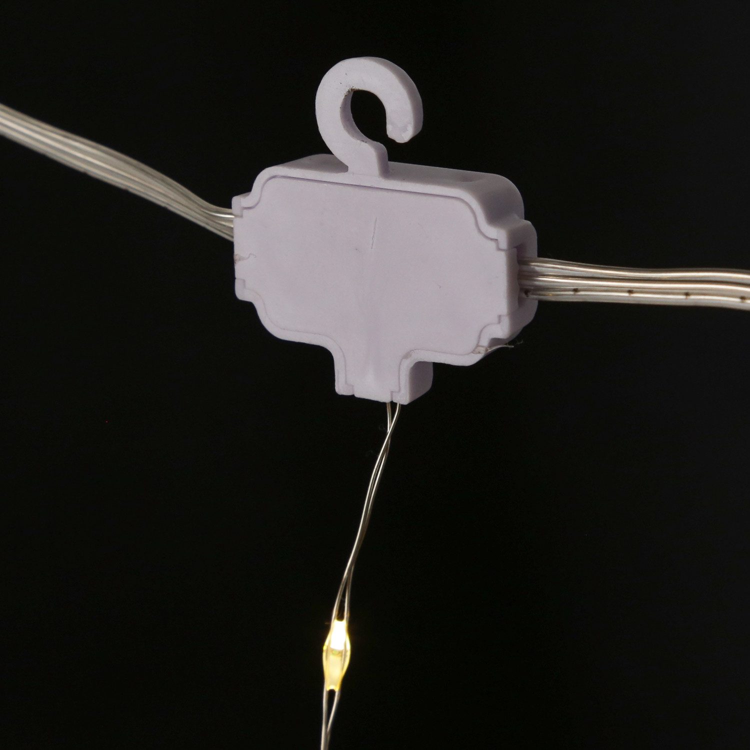 MARELIDA LED-Lichtervorhang Draht Weihnachtsdeko für Fenster 10 Stränge 100LED 0,9x1m Innen Außen, 100-flammig