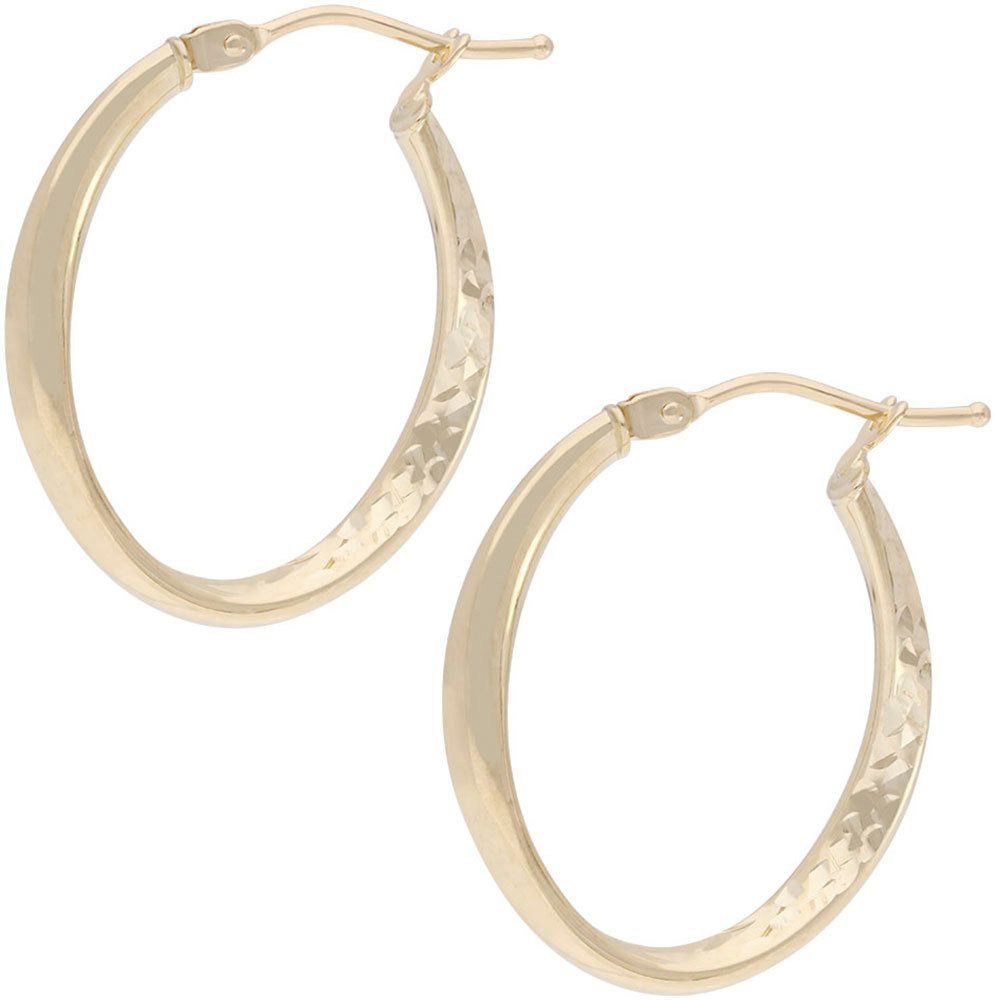 Firetti Paar Creolen Schmuck Geschenk Gold 585 Ohrschmuck Ohrringe gedreht