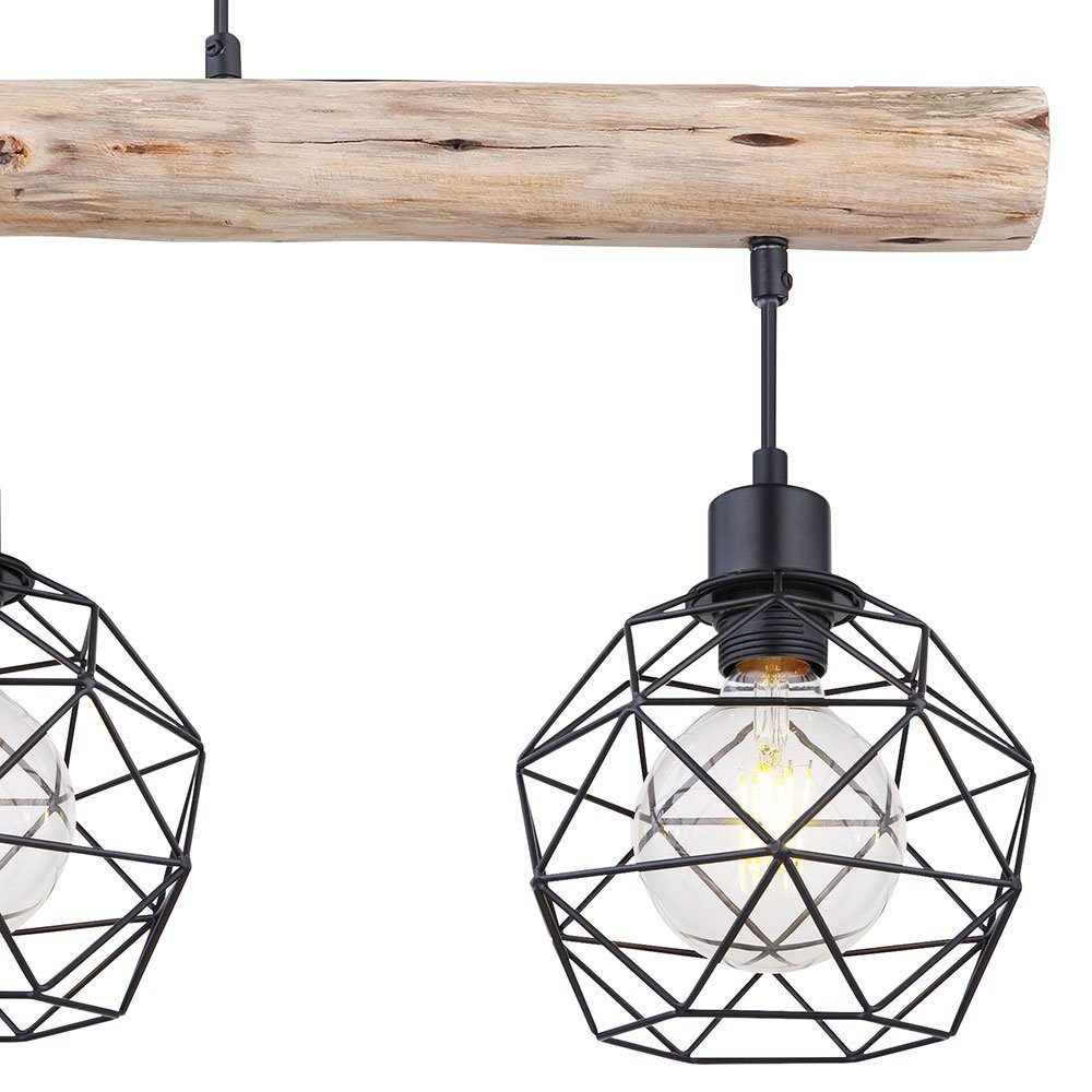 dimmbar Leuchtmittel Holz LED-Leuchte, Hänge Smarte Kaltweiß, etc-shop Lampe Lampe inklusive, Warmweiß, Neutralweiß, Smart Tageslichtweiß, Farbwechsel, Decken Balken